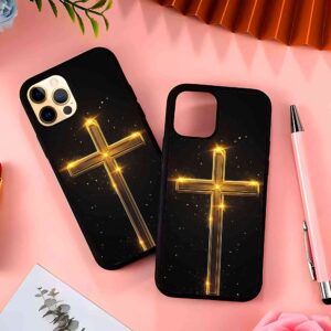 Golden Cross 2D Rubber Mobile Back Cover