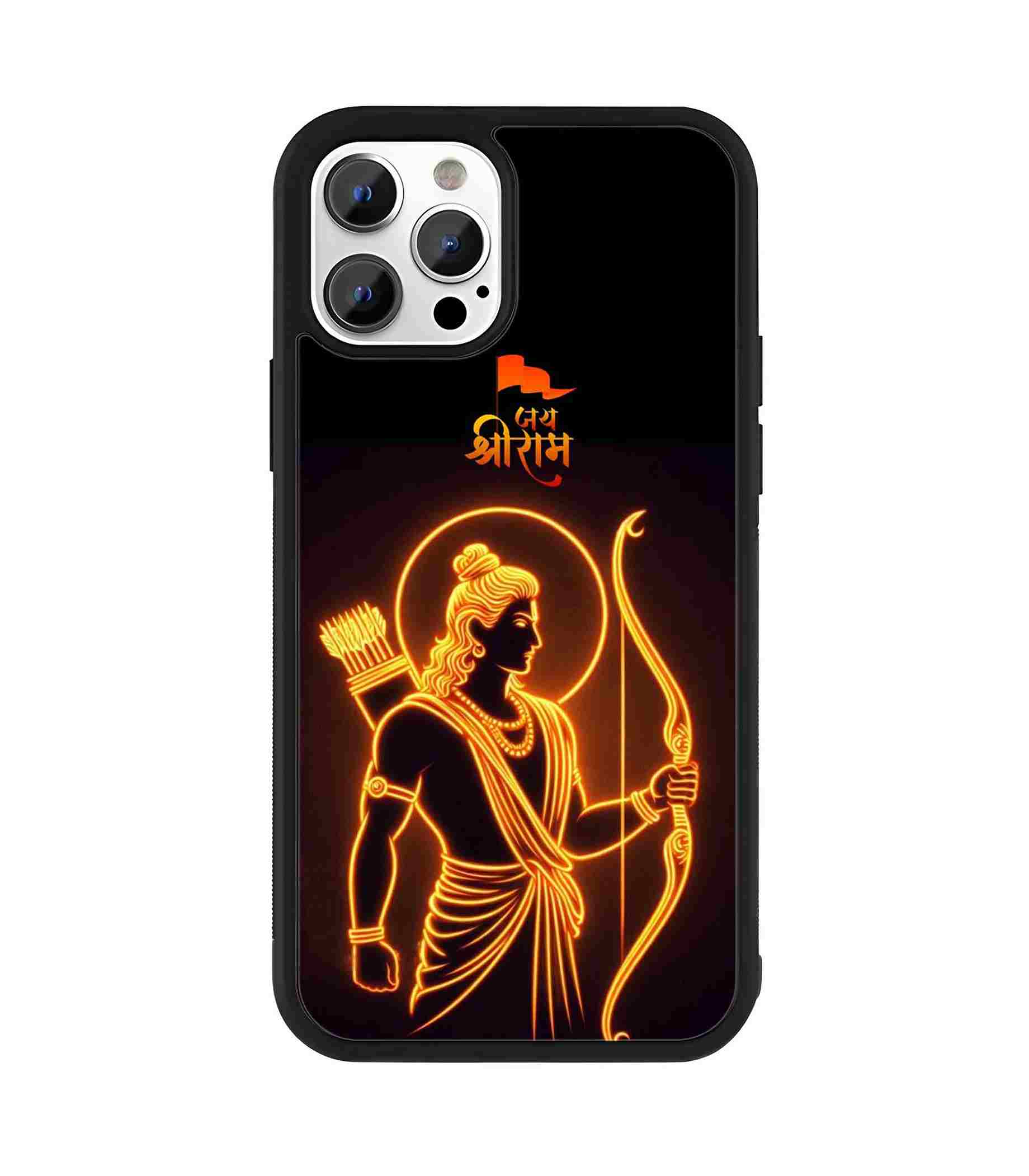 Jai Shree Ram Neon 2D Rubber Mobile Back Cover Jai Shree Ram Neon 2D Rubber Mobile Back Cover