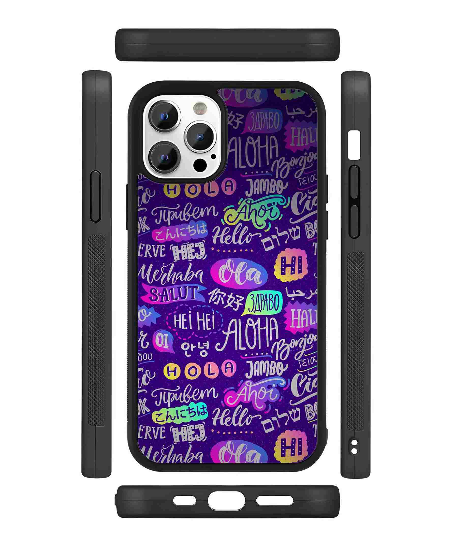 Hello 2D Rubber Mobile Back Cover Hello 2D Rubber Mobile Back Cover