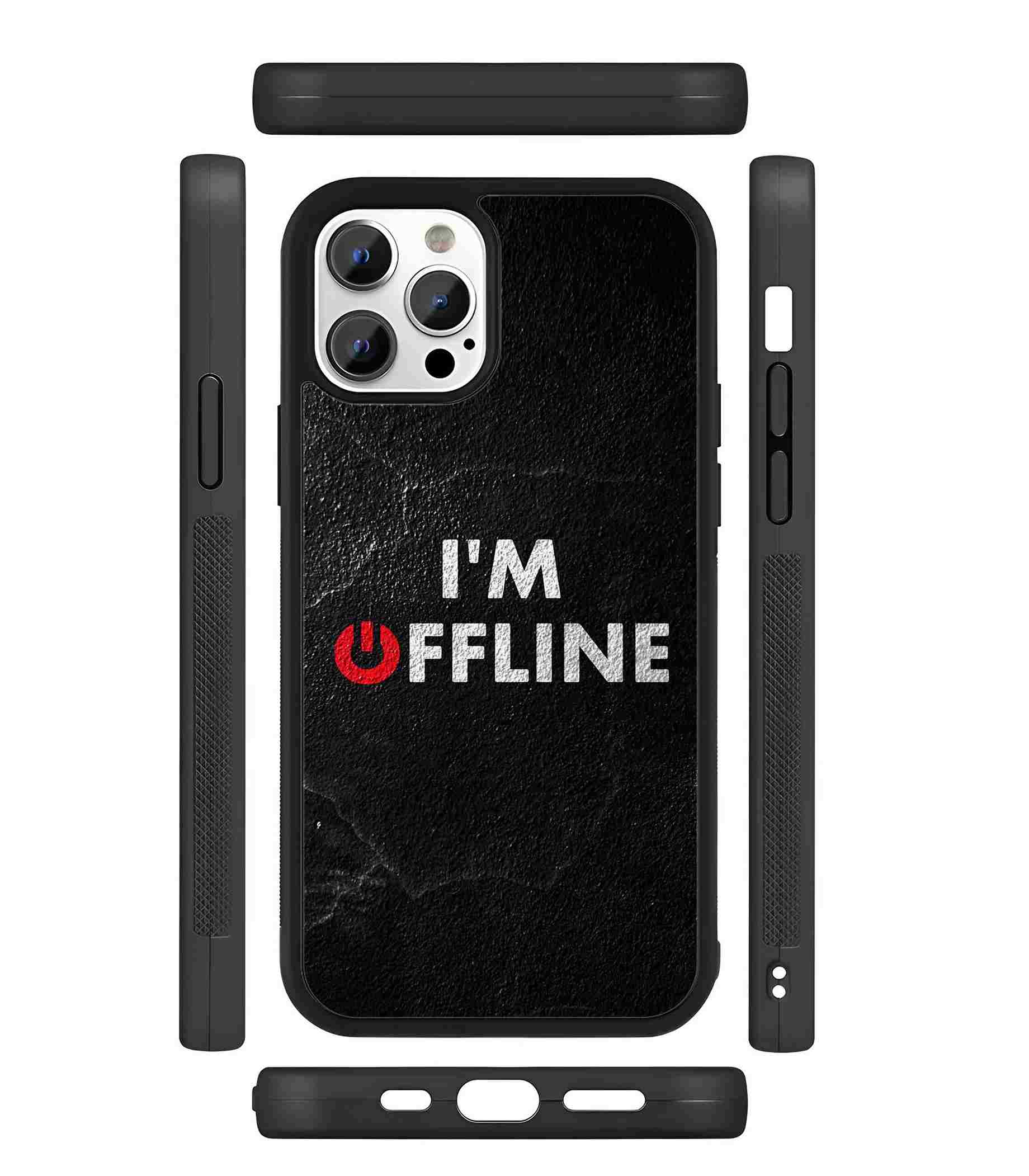 I am Offline 2D Rubber Mobile Back Cover I am Offline 2D Rubber Mobile Back Cover