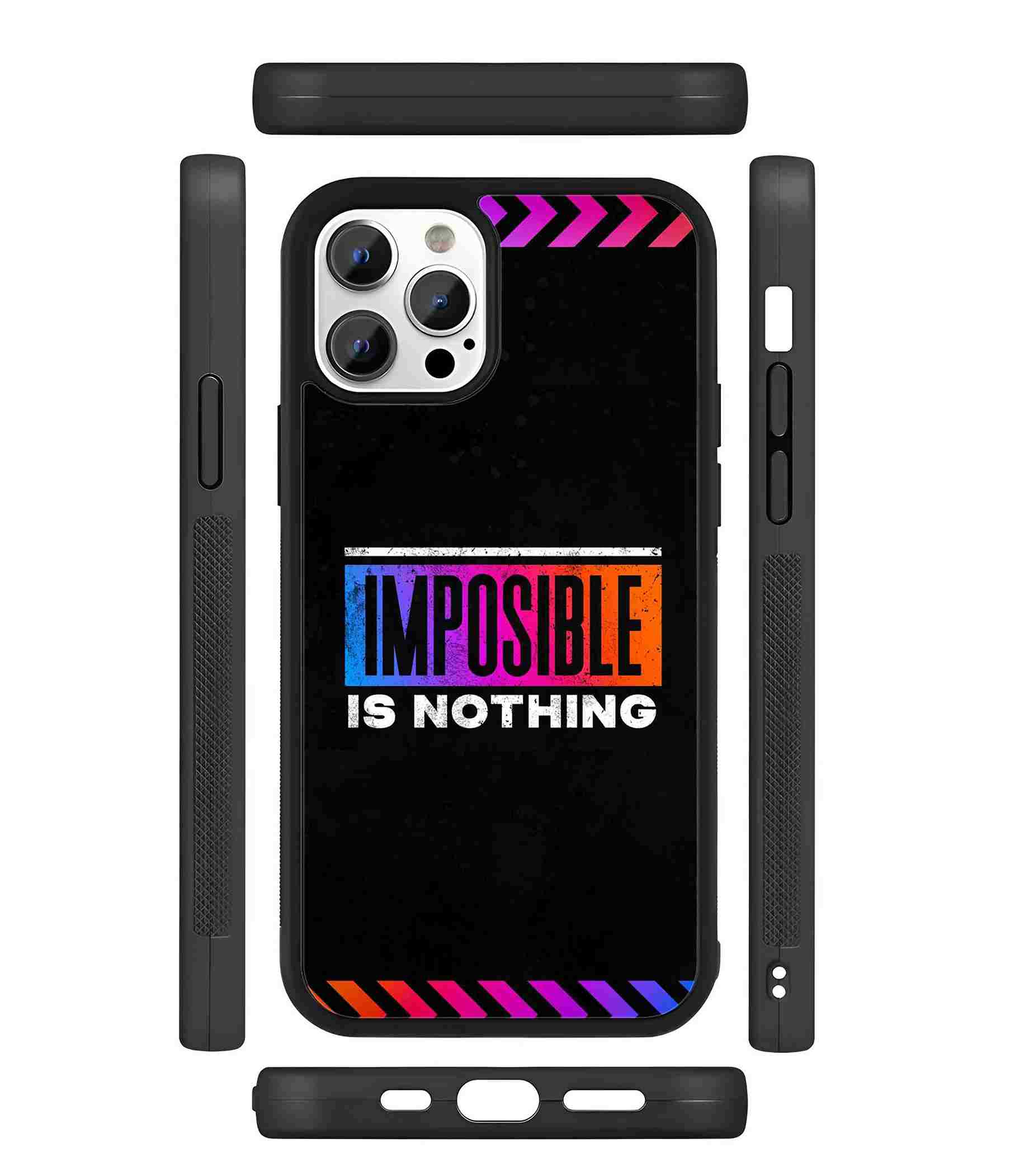 Impossible is Nothing 2D Rubber Mobile Back Cover Impossible is Nothing 2D Rubber Mobile Back Cover