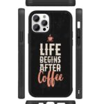 Life Begins after Coffee 2D Rubber Mobile Back Cover