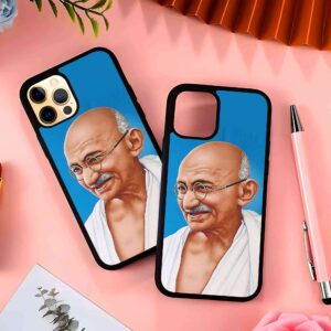 Mahatma Gandhi 2D Rubber Mobile Back Cover