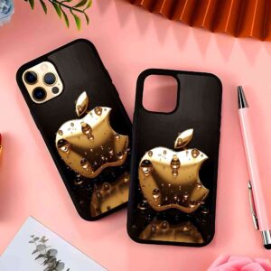 Apple Gold 2D Rubber Mobile Back Cover