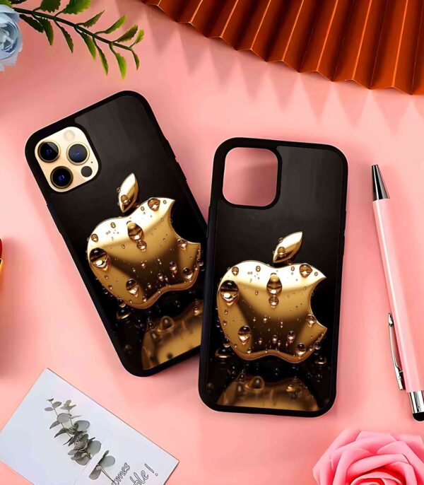 Apple Gold 2D Rubber Mobile Back Cover