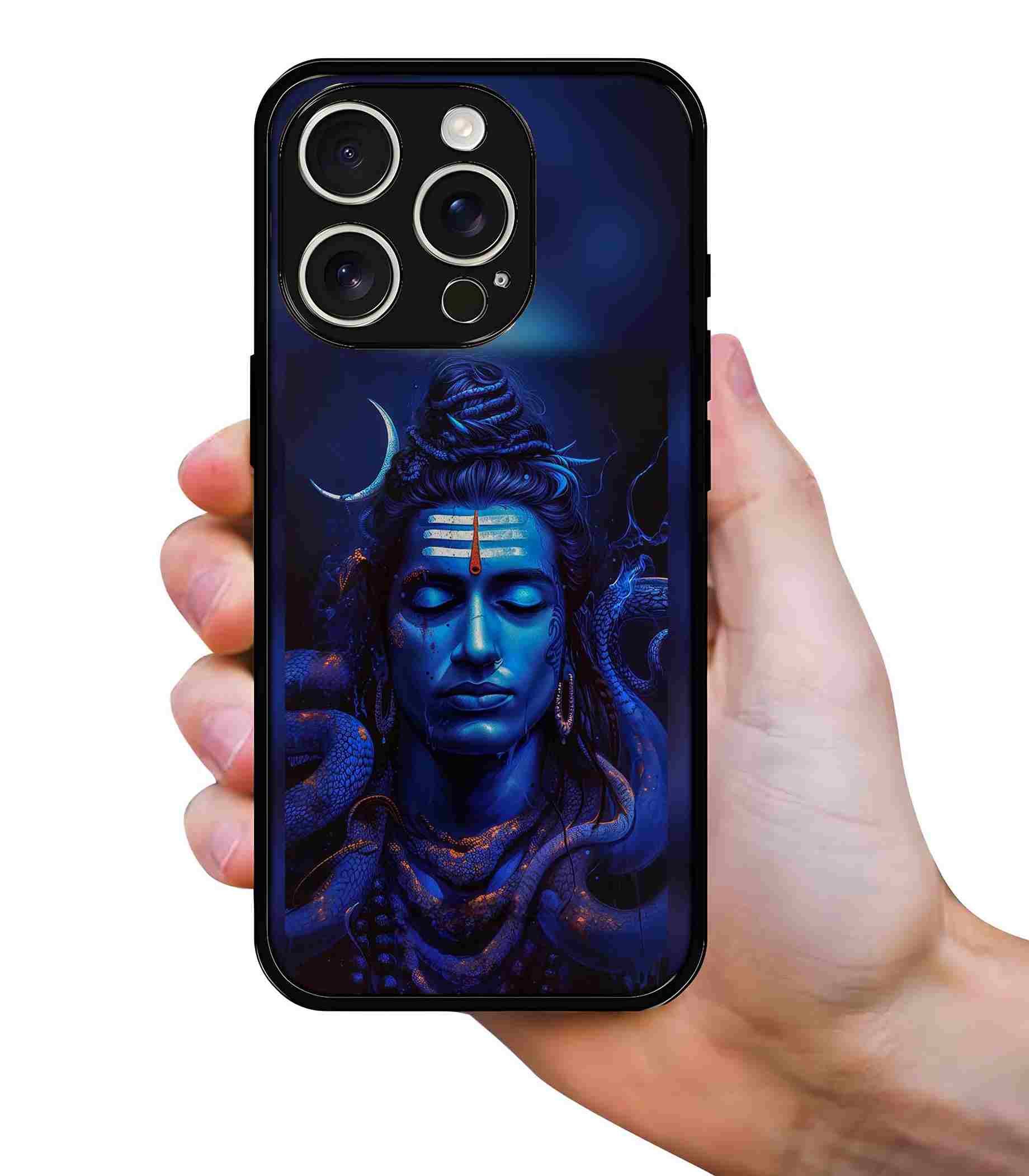 Shiva God with Snakes 2D Rubber Mobile Back Cover