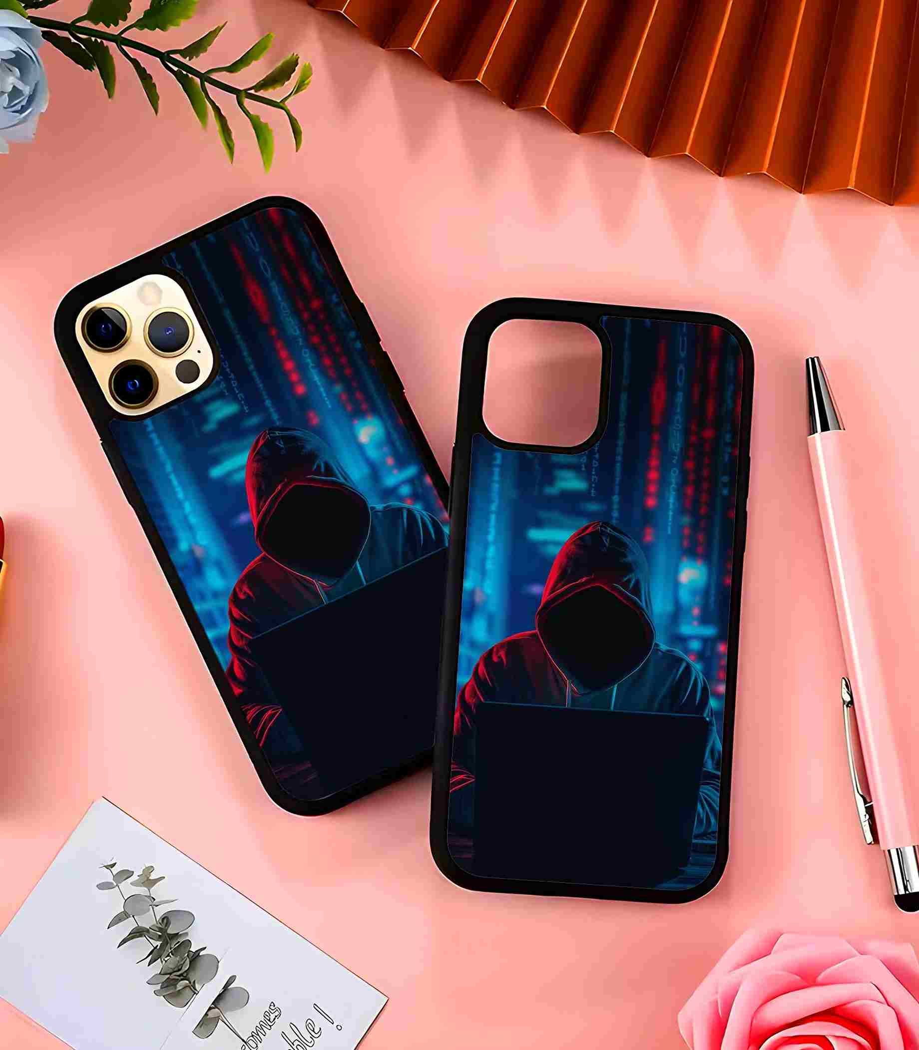 Hacker 2D Rubber Mobile Back Cover