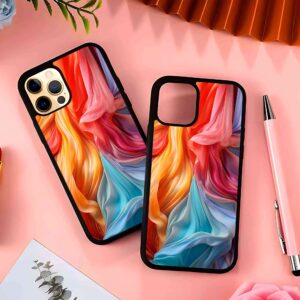 Colorful Fabric Abstract 2D Rubber Mobile Back Cover