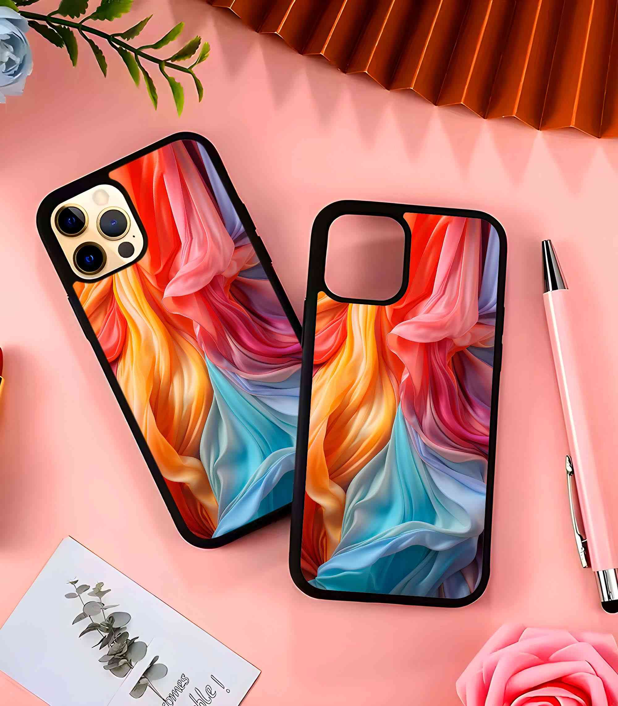 Colorful Fabric Abstract 2D Rubber Mobile Back Cover Colorful Fabric Abstract 2D Rubber Mobile Back Cover