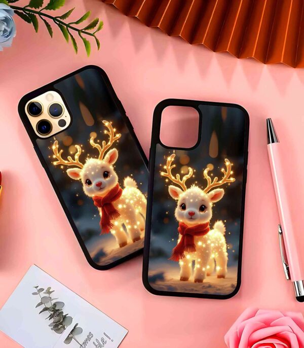 Christmas Deer 2D Rubber Mobile Back Cover