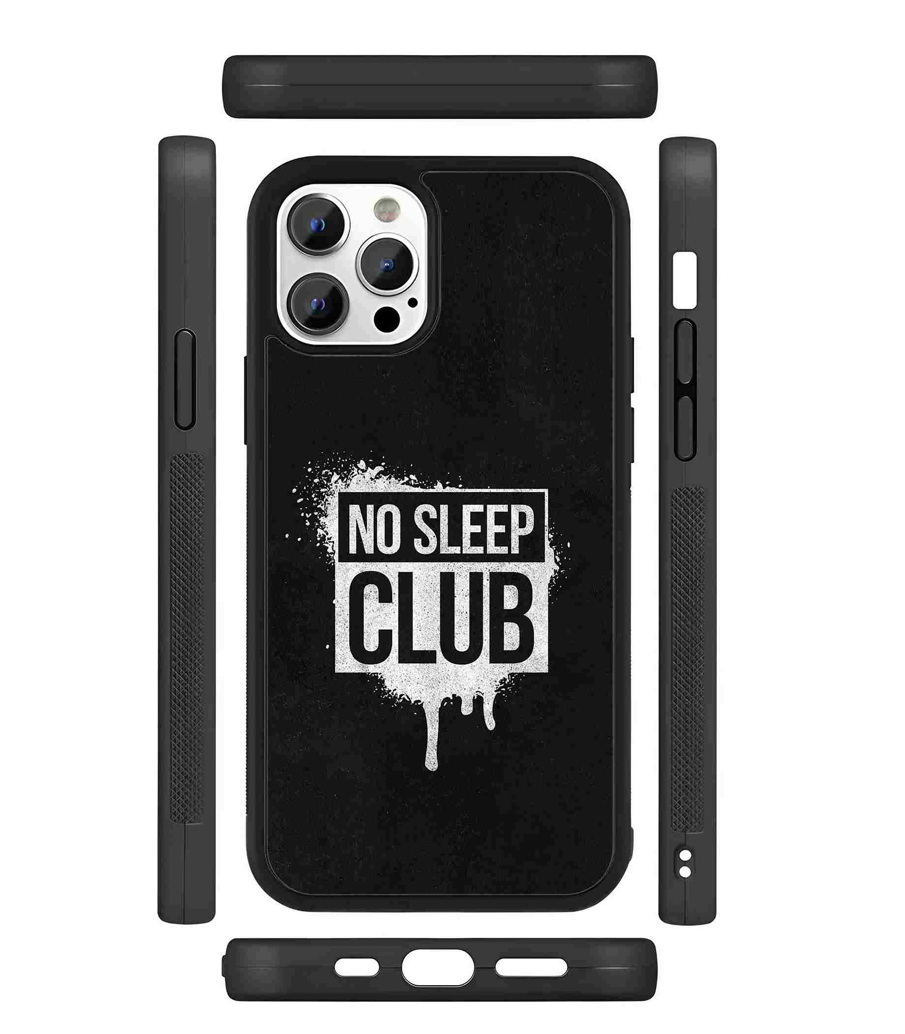 No Sleep Club 2D Rubber Mobile Back Cover