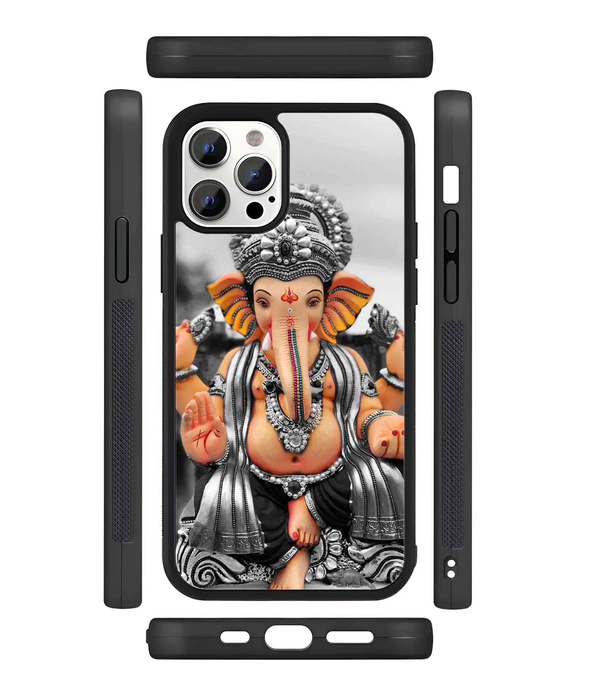 Ganapati 2D Rubber Mobile Back Cover #1