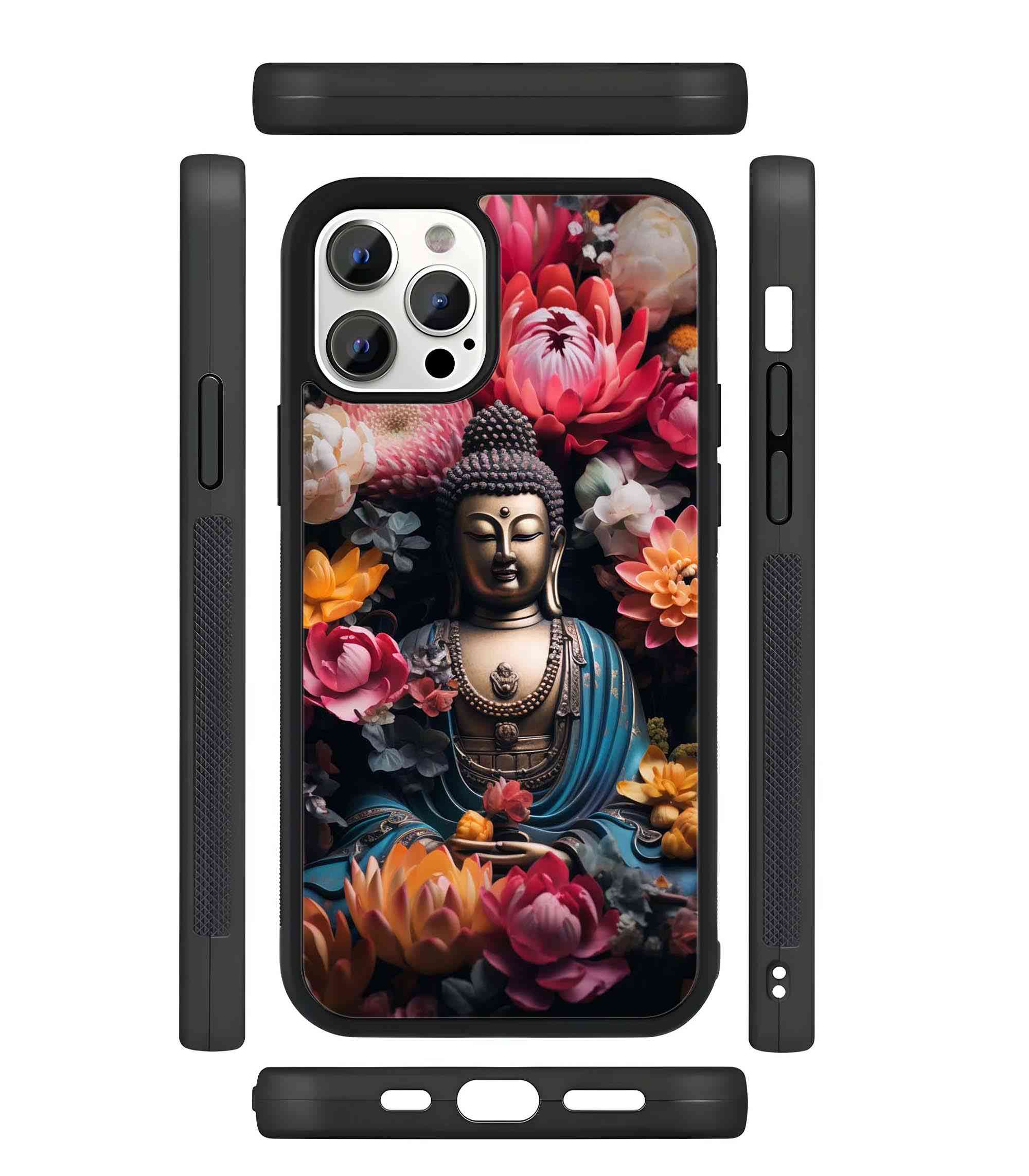 God Buddha 2D Rubber Mobile Back Cover