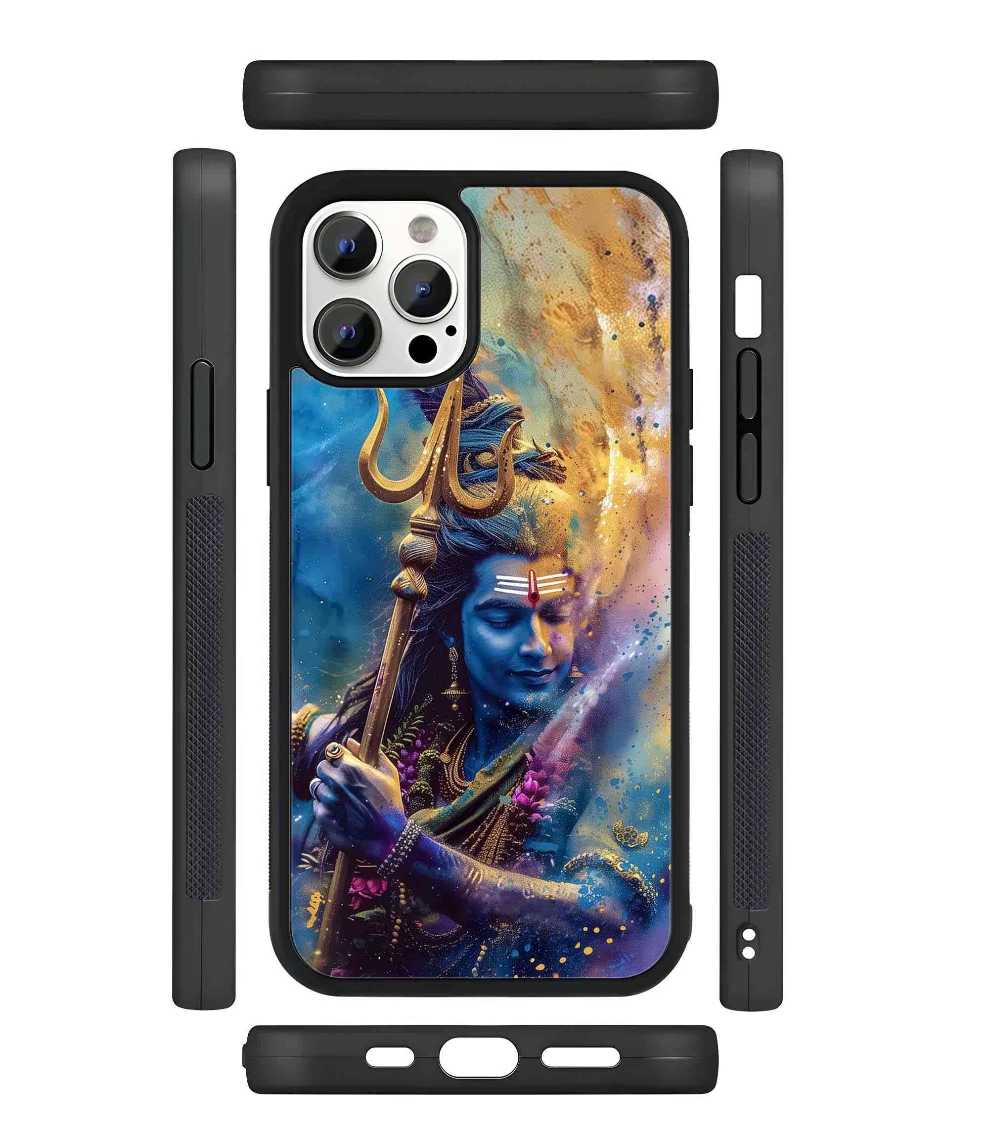 God Shiva Holi Play 2D Rubber Mobile Back Cover