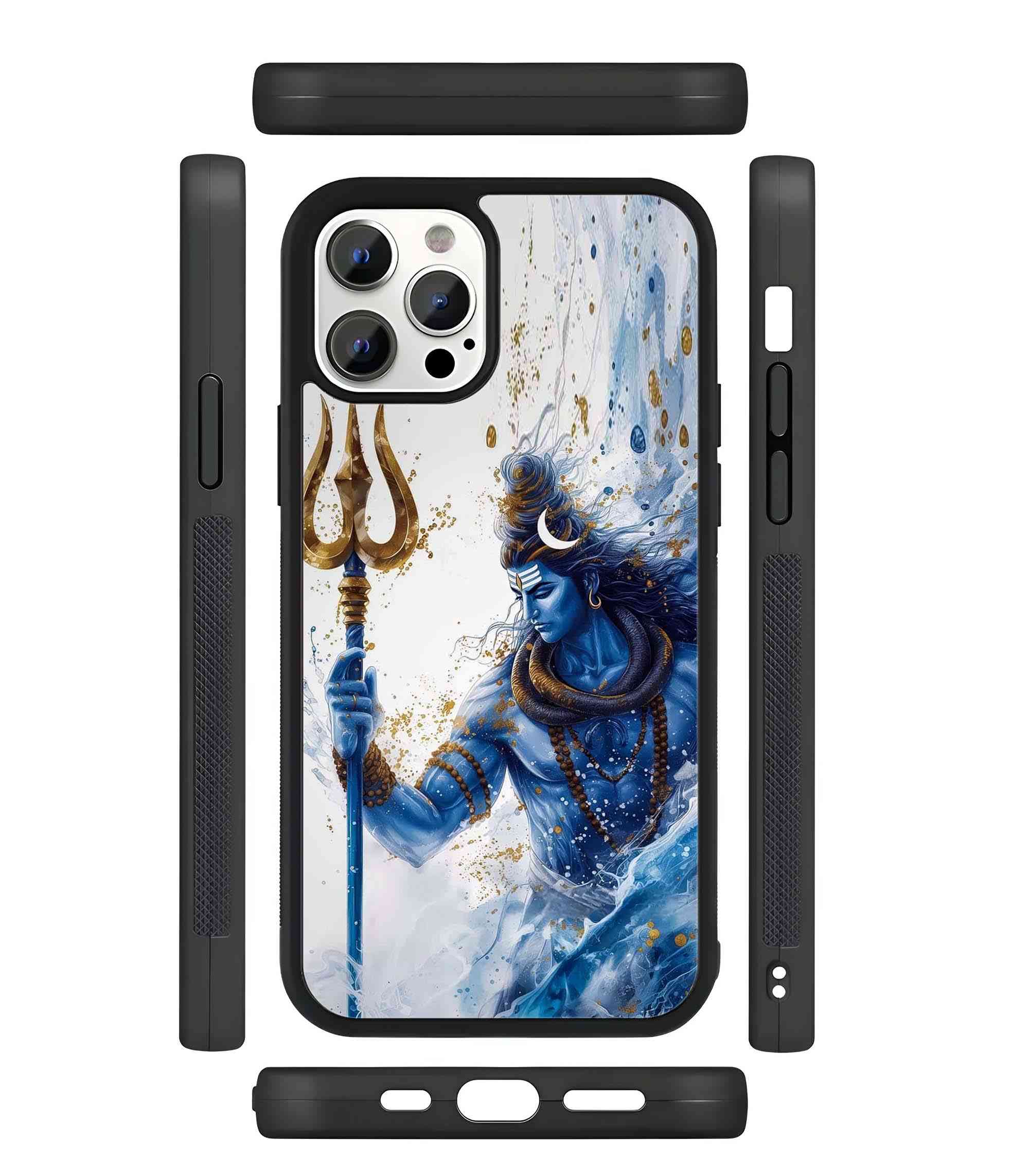 God Shiva with Trident 2D Rubber Mobile Back Cover God Shiva with Trident 2D Rubber Mobile Back Cover
