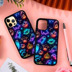 Neon Halloween 2D Rubber Mobile Back Cover