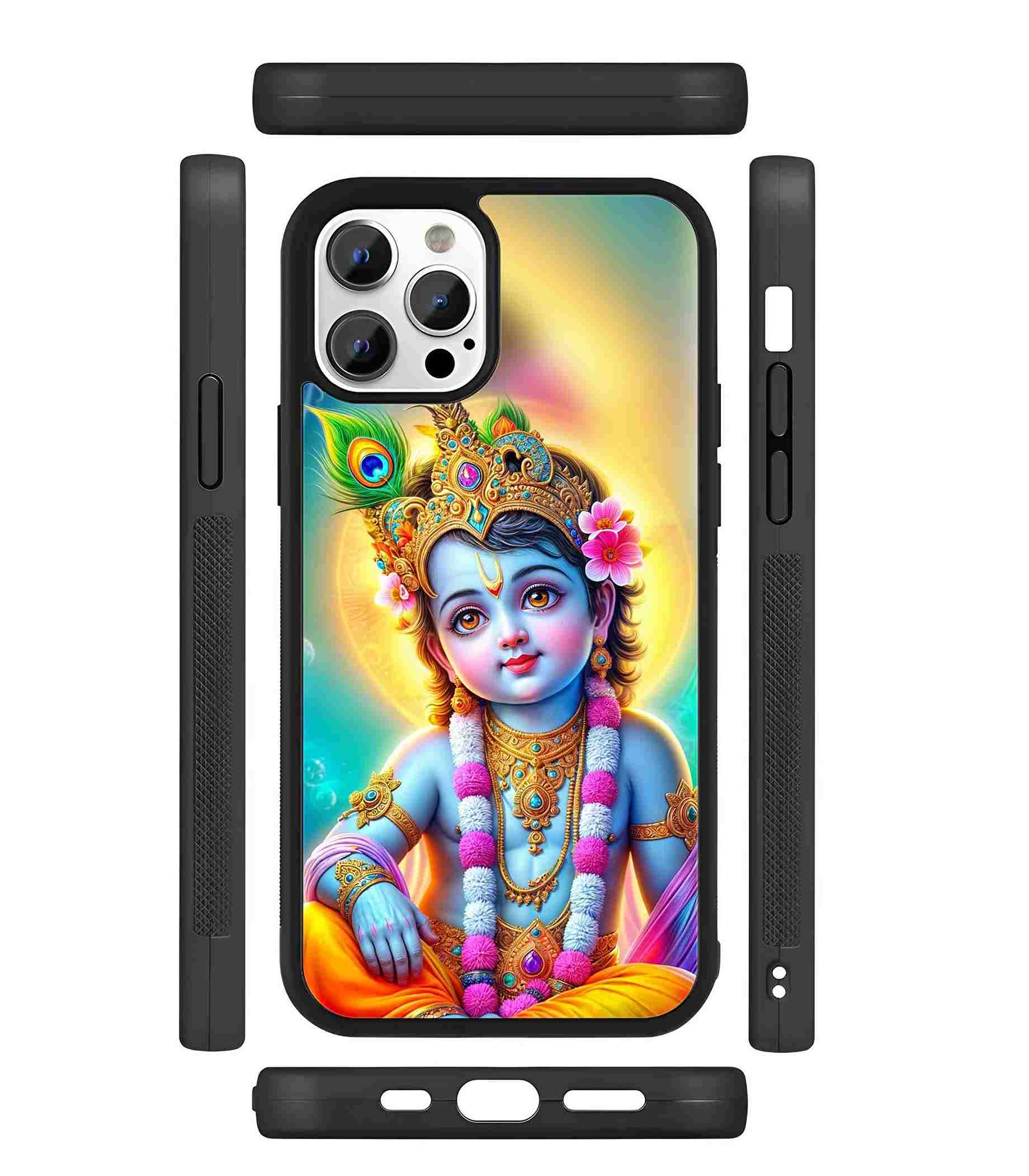 krishna God 2D Rubber Mobile Back Cover