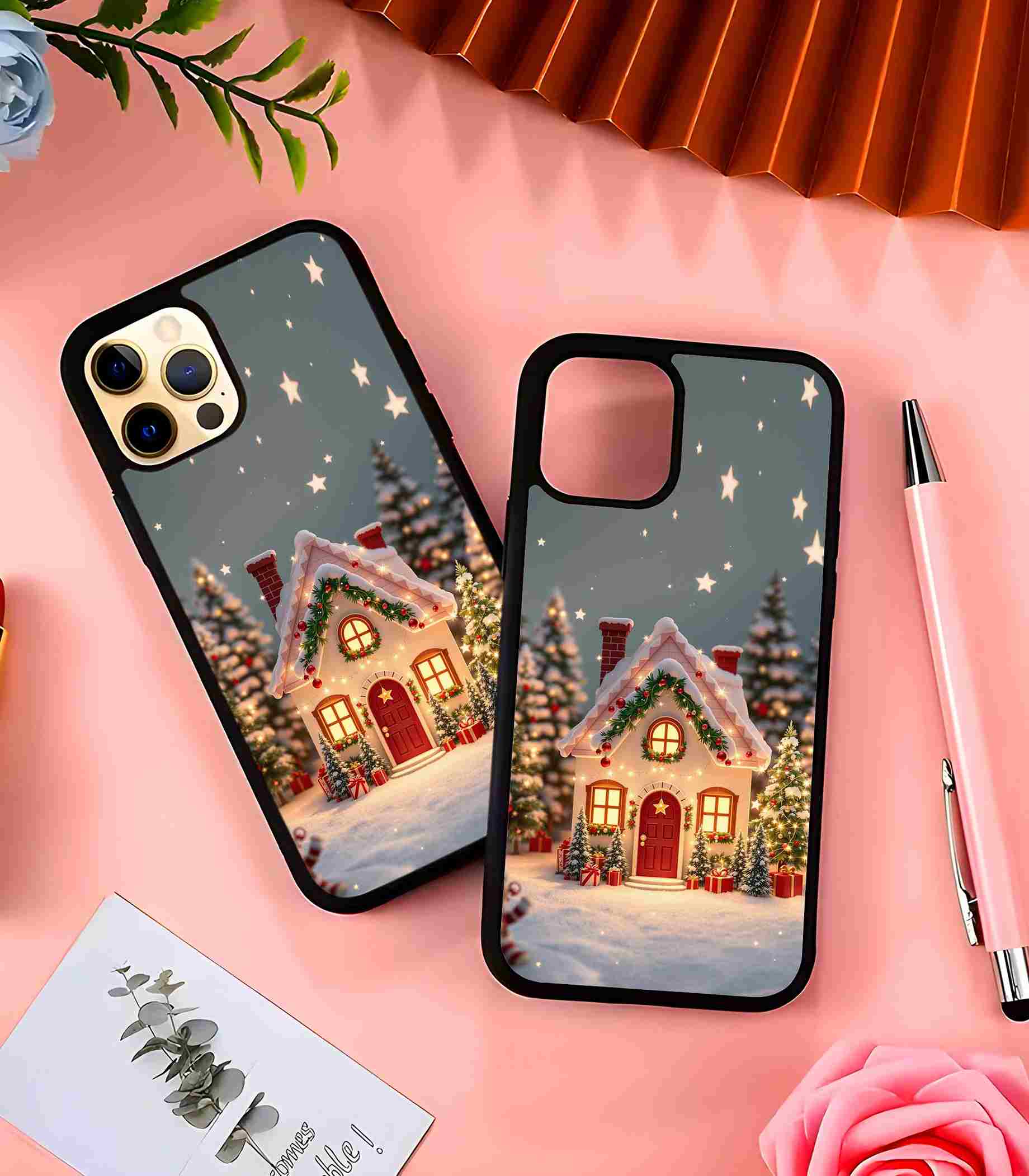 Cute Christmas 2D Rubber Mobile Back Cover #1