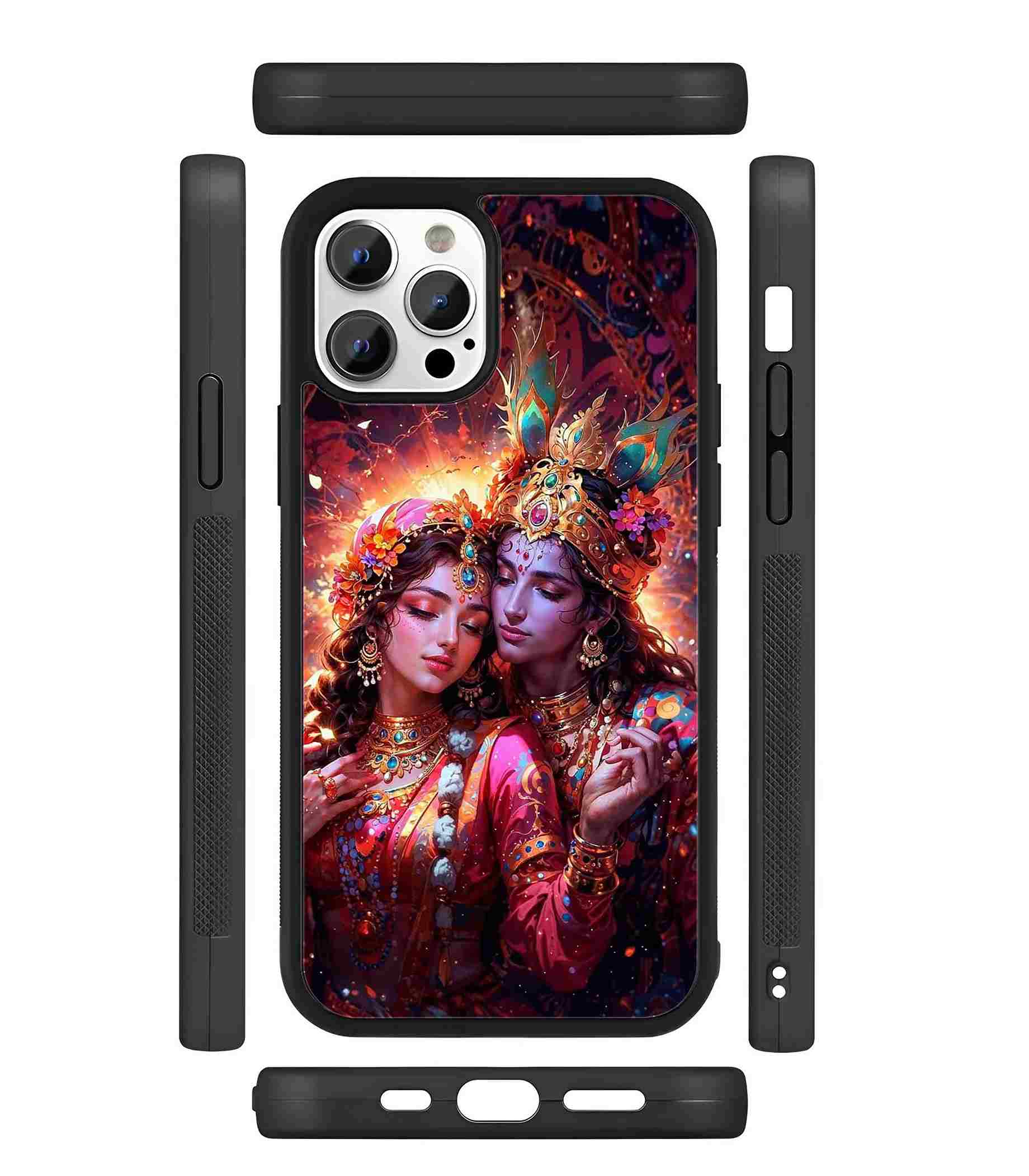 Radha Krishna Digital Artwork 2D Rubber Mobile Back Cover Radha Krishna Digital Artwork 2D Rubber Mobile Back Cover