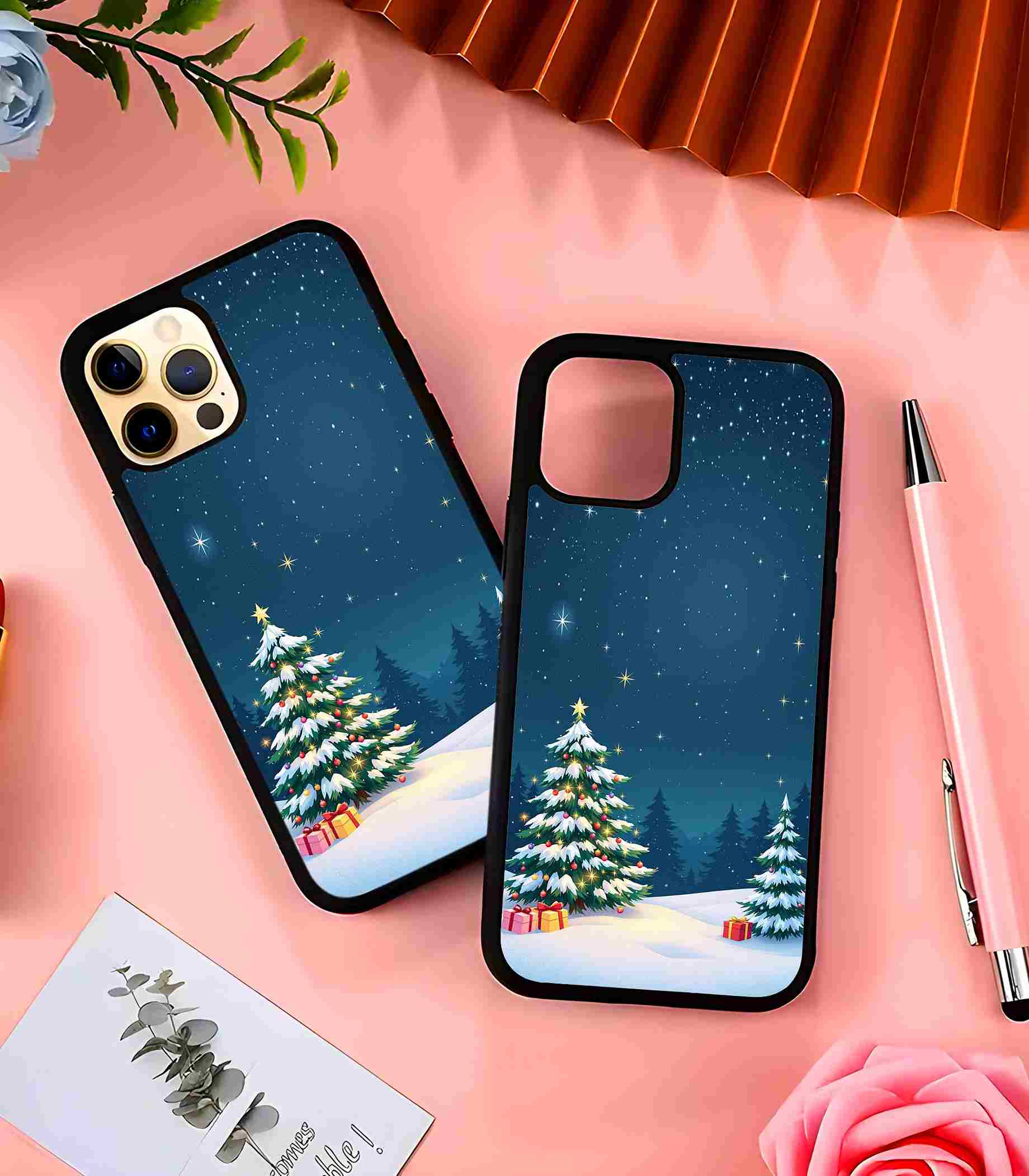 Cute Christmas 2D Rubber Mobile Back Cover #2 Cute Christmas 2D Rubber Mobile Back Cover #2
