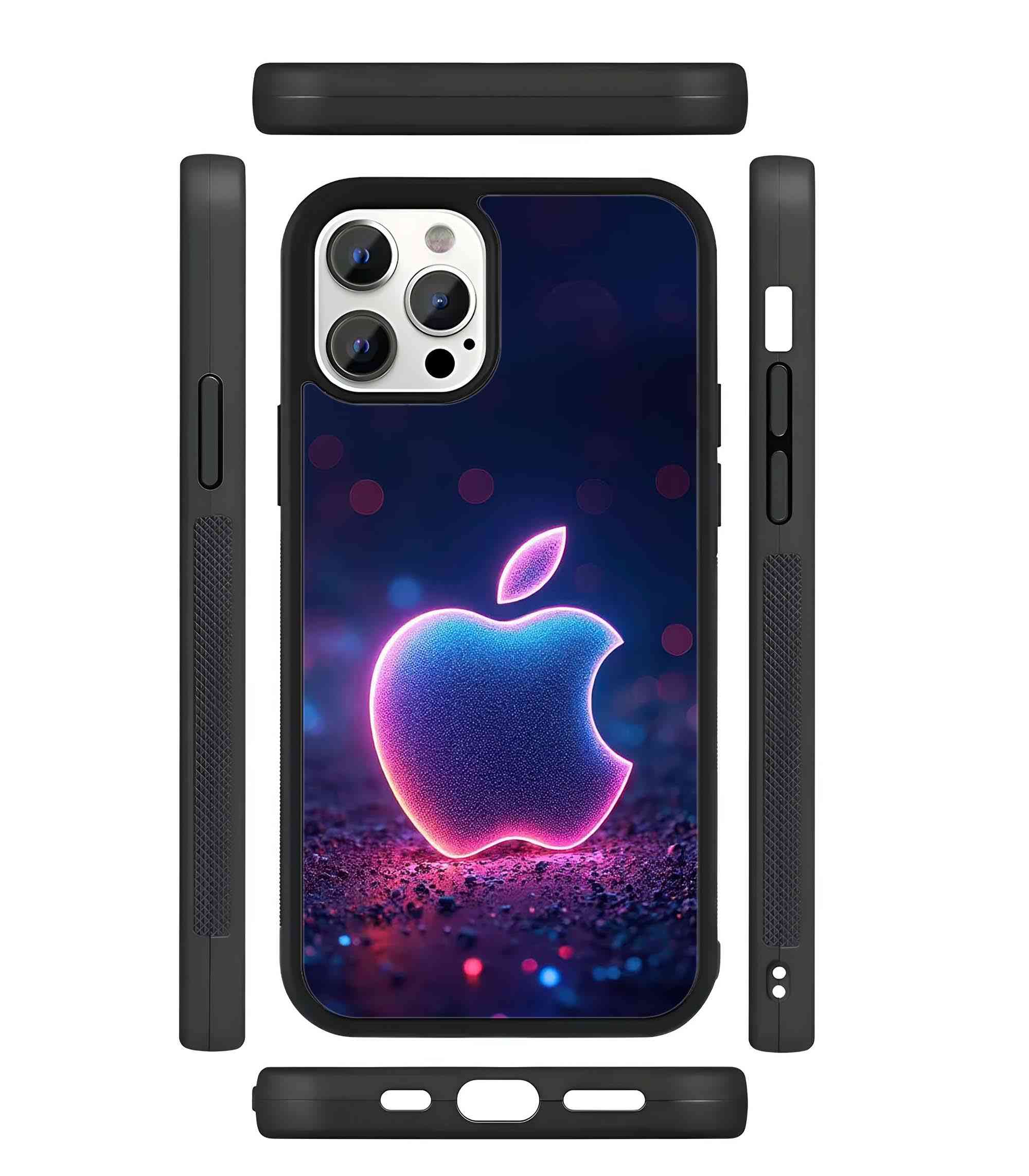 Apple Neon 2D Rubber Mobile Back Cover