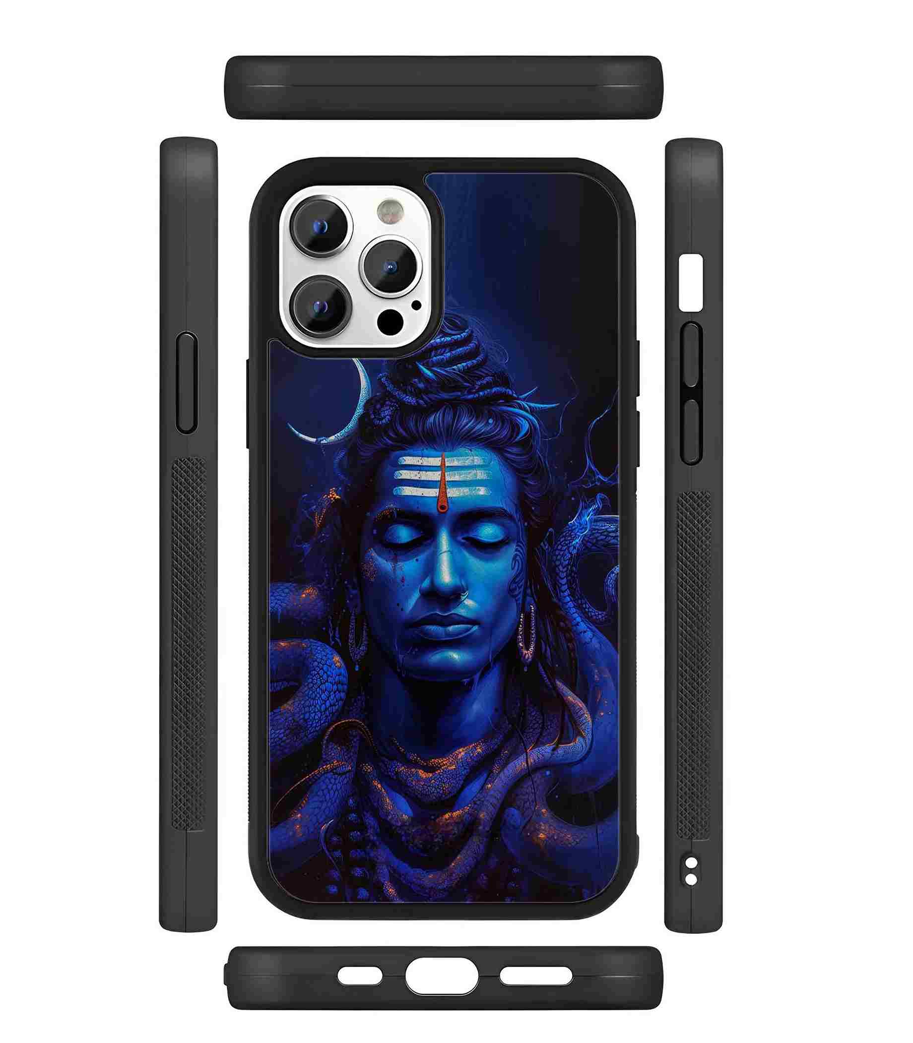 Shiva God with Snakes 2D Rubber Mobile Back Cover
