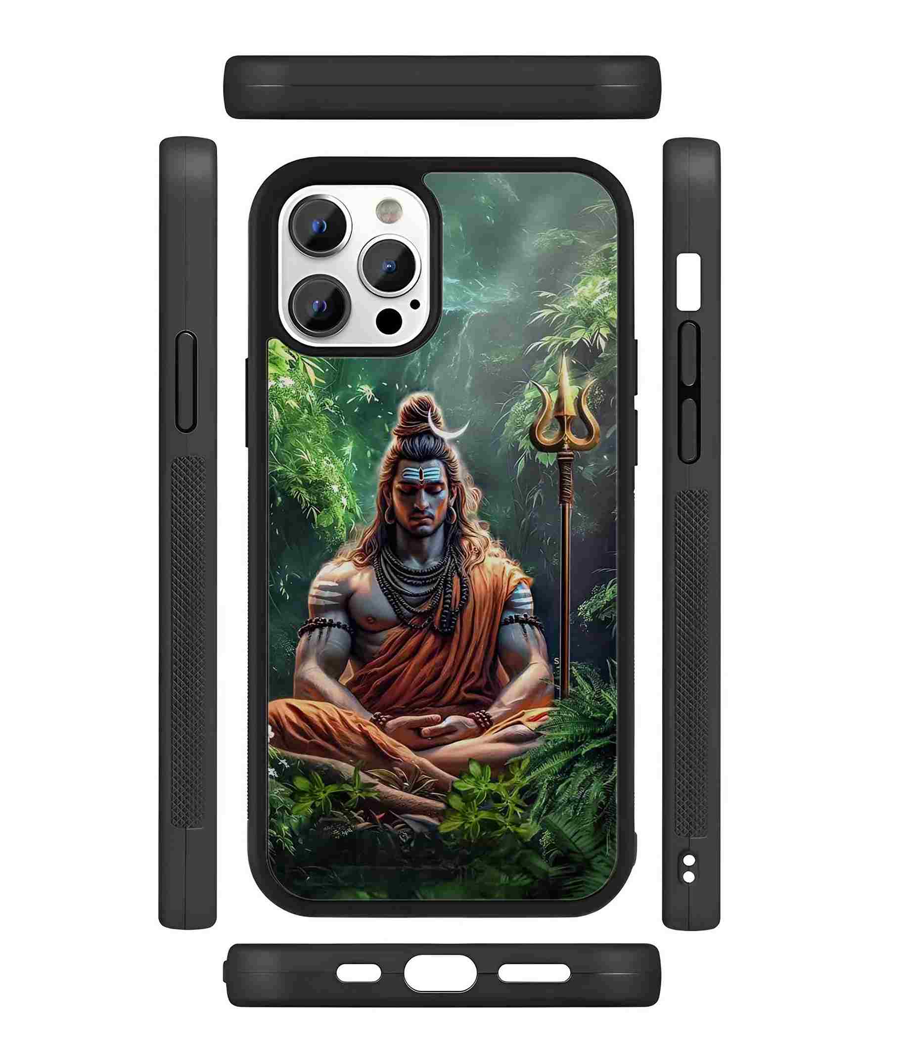 Shiva Meditation 2D Rubber Mobile Back Cover
