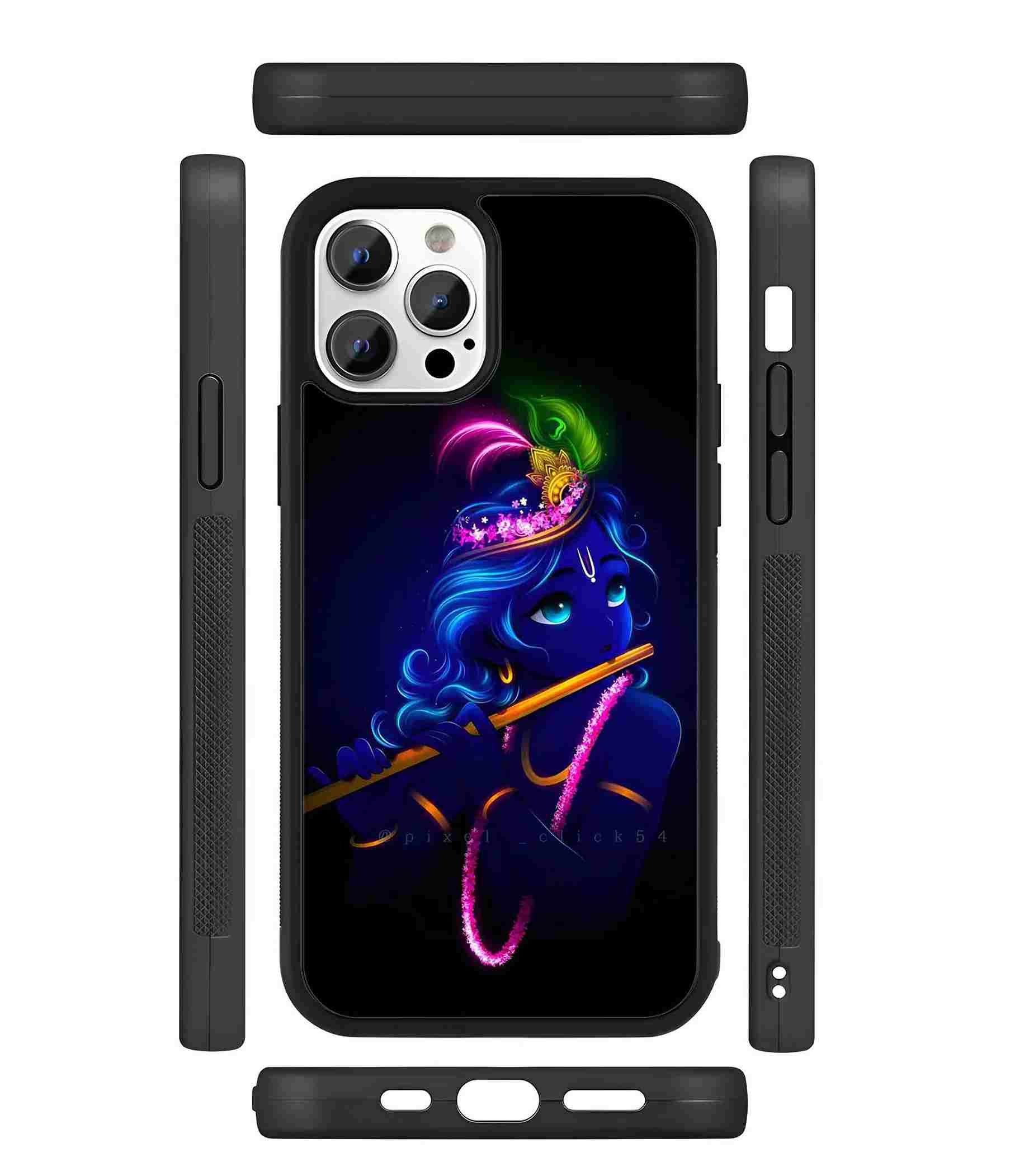 Krishna Artwork 2D Rubber Mobile Back Cover Krishna Artwork 2D Rubber Mobile Back Cover