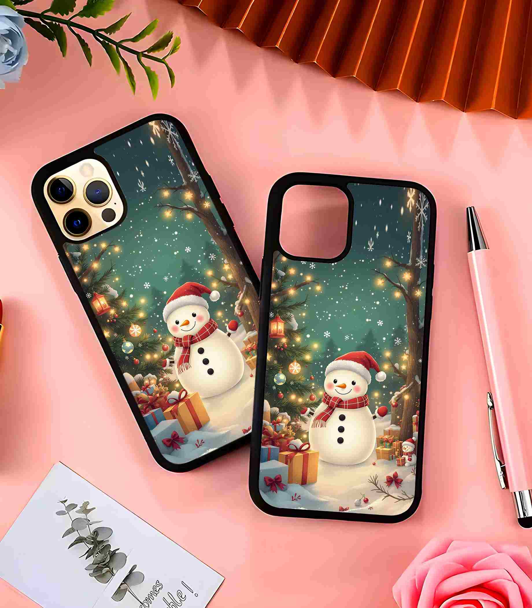 Cute Christmas 2D Rubber Mobile Back Cover #4