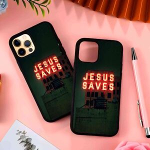 Jesus Saves 2D Rubber Mobile Back Cover