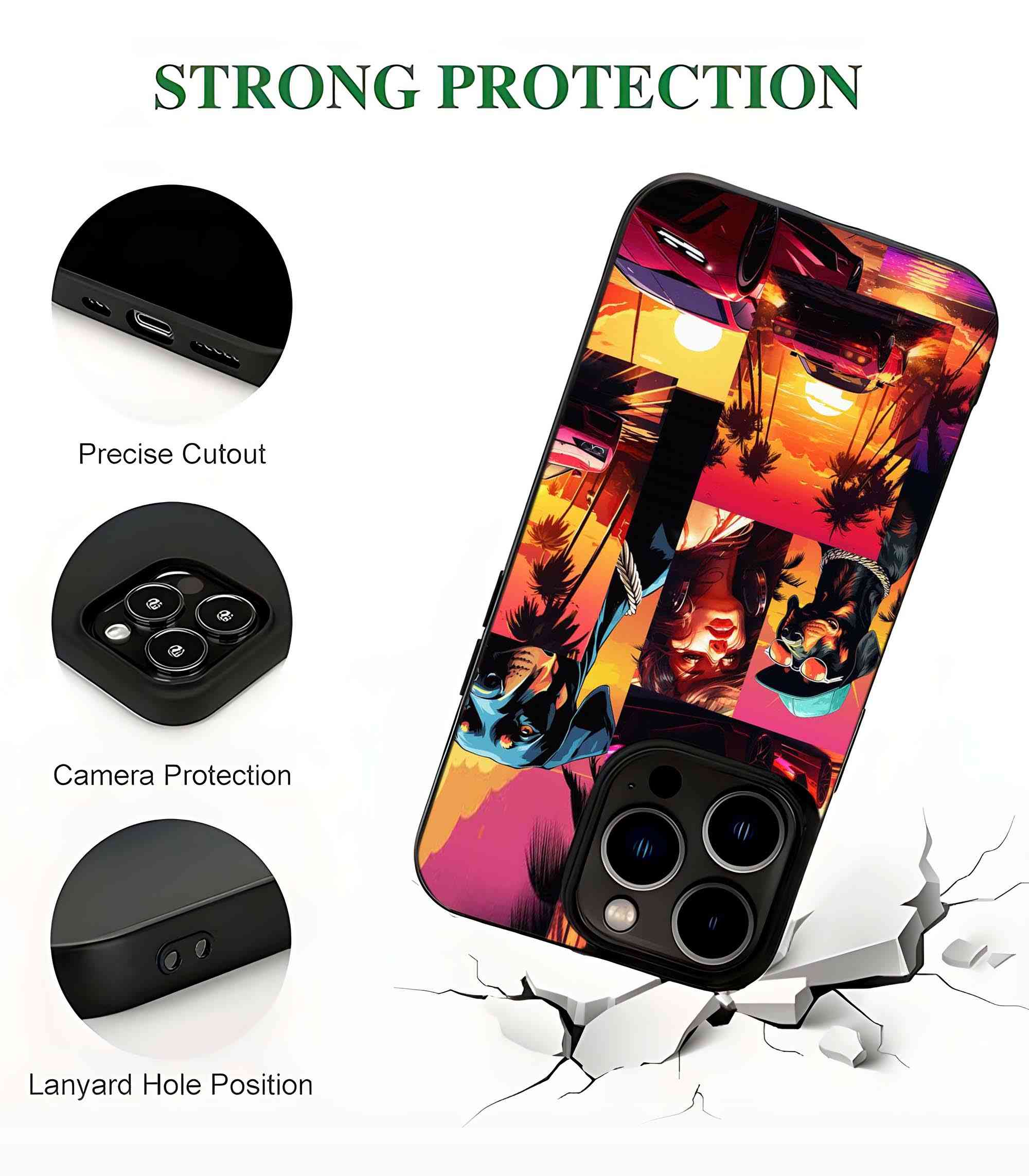 GTA-6 2D Rubber Mobile Back Cover