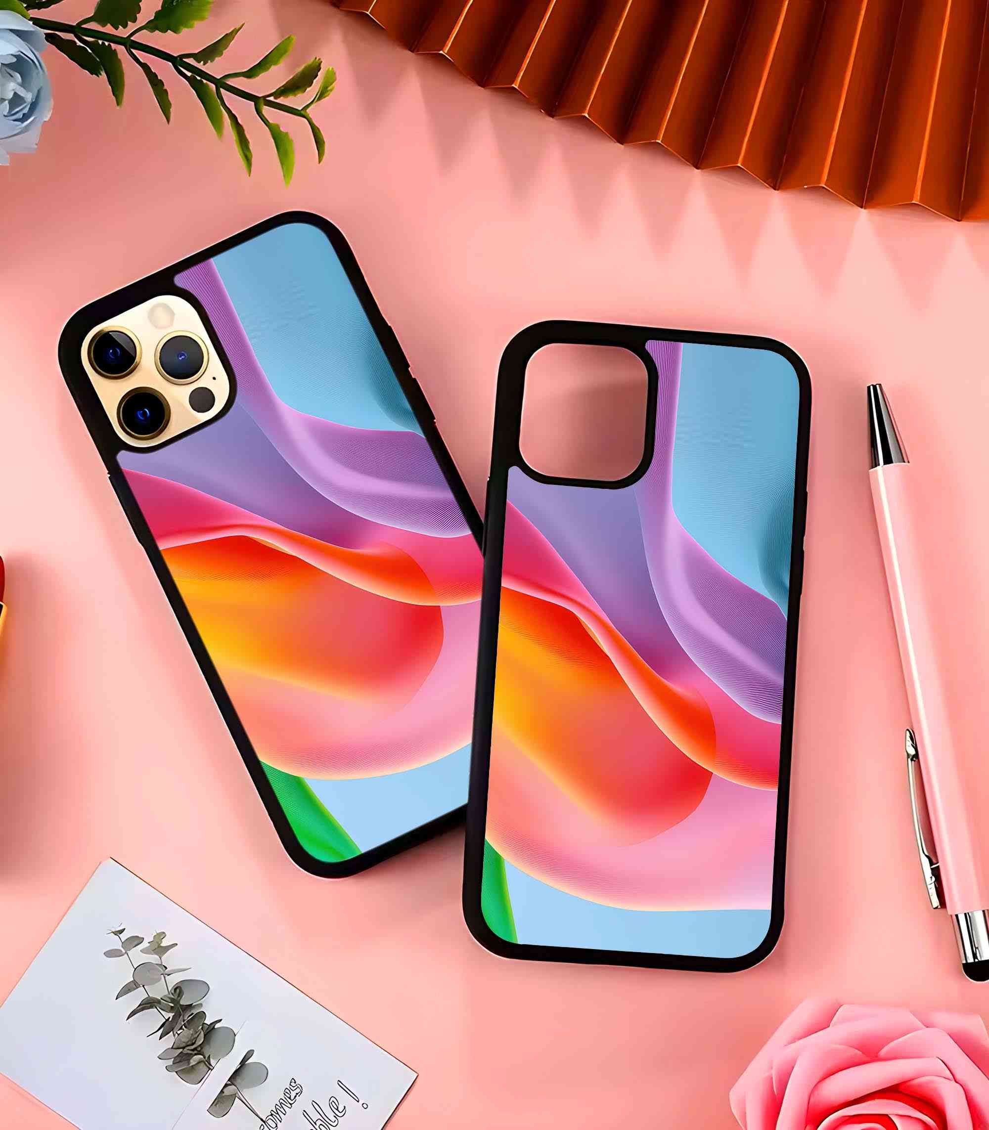 Vibrant Gradient Fluid 2D Rubber Mobile Back Cover Vibrant Gradient Fluid 2D Rubber Mobile Back Cover