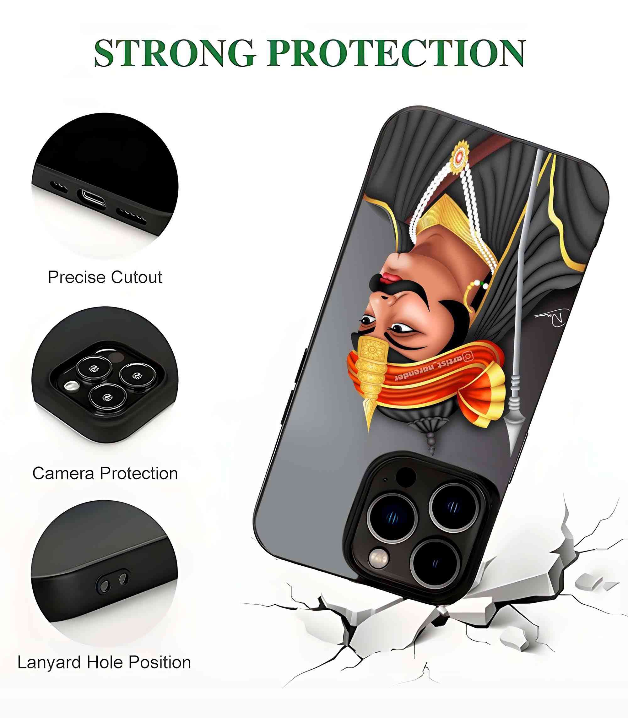 Maharana Pratap 2D Rubber Mobile Back Cover #1 Maharana Pratap 2D Rubber Mobile Back Cover #1
