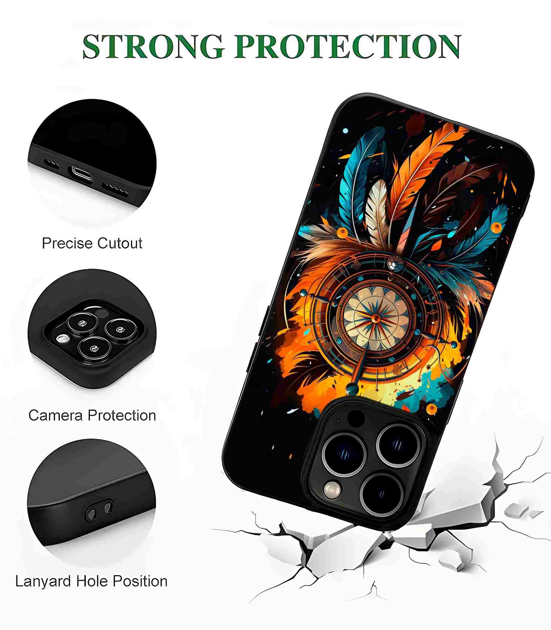 Dreamcatcher Compass 2D Rubber Mobile Back Cover Dreamcatcher Compass 2D Rubber Mobile Back Cover