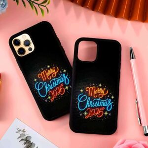 Merry Christmas 2025 2D Rubber Mobile Back Cover