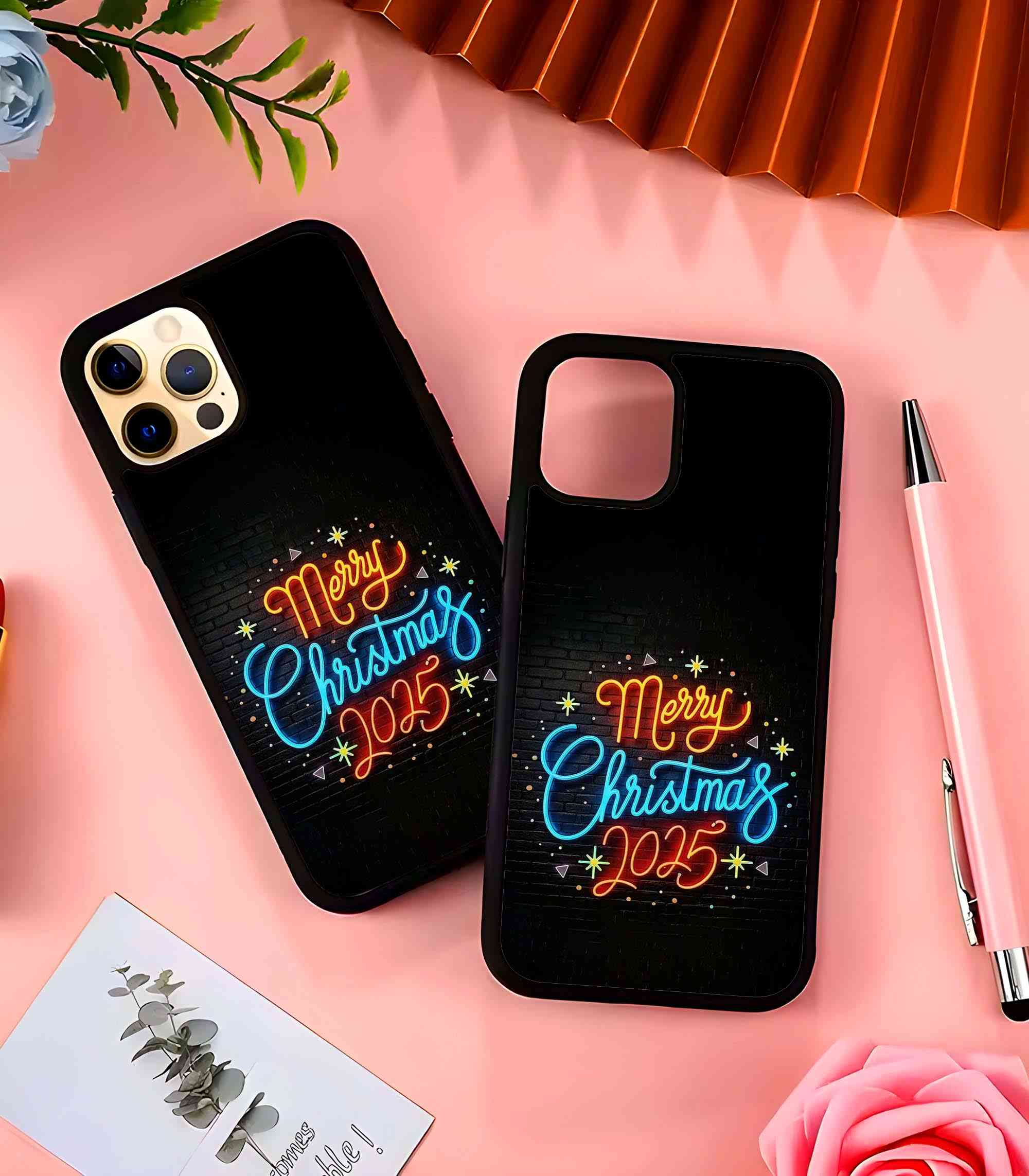 Merry Christmas 2025 2D Rubber Mobile Back Cover