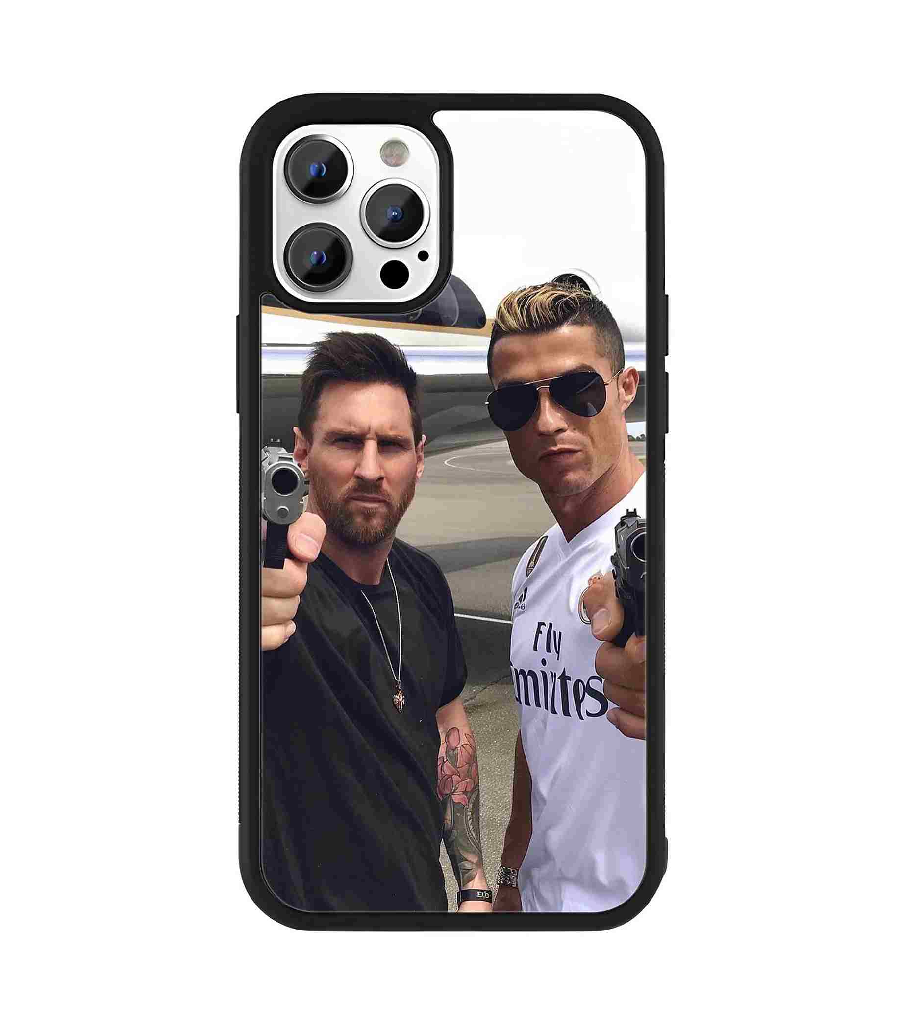 Messi Ronaldo Gang 2D Rubber Mobile Back Cover Messi Ronaldo Gang 2D Rubber Mobile Back Cover