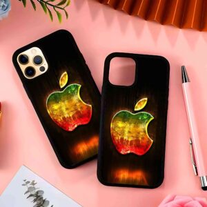 Apple Logo Glow 2D Rubber Mobile Back Cover