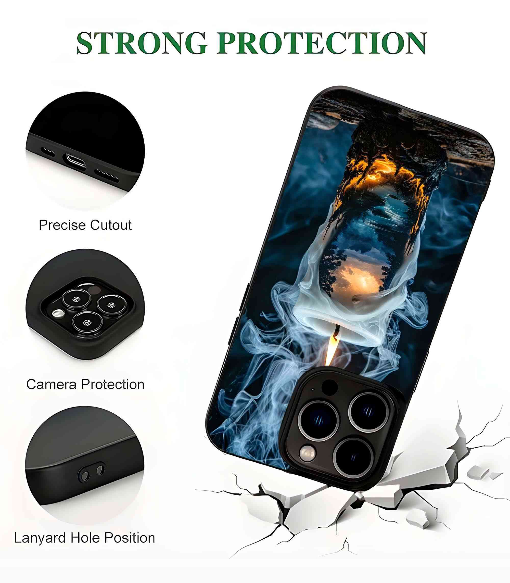 Crystal Candle 2D Rubber Mobile Back Cover