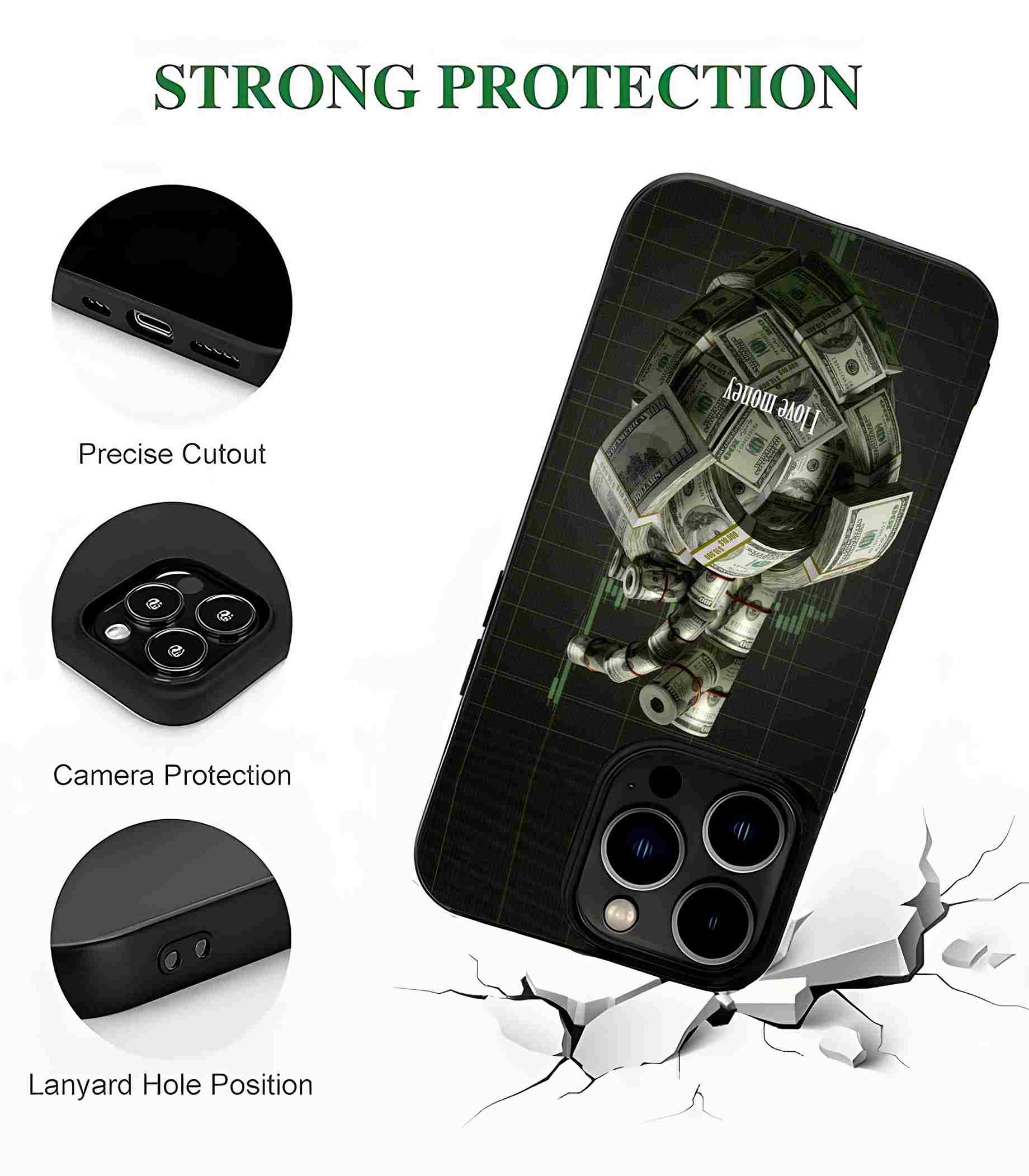 I Love Money 2D Rubber Mobile Back Cover I Love Money 2D Rubber Mobile Back Cover