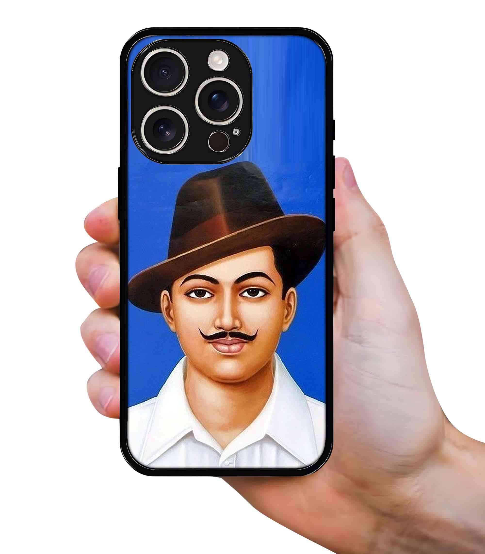 Bhagat Singh Azad 2D Rubber Mobile Back Cover
