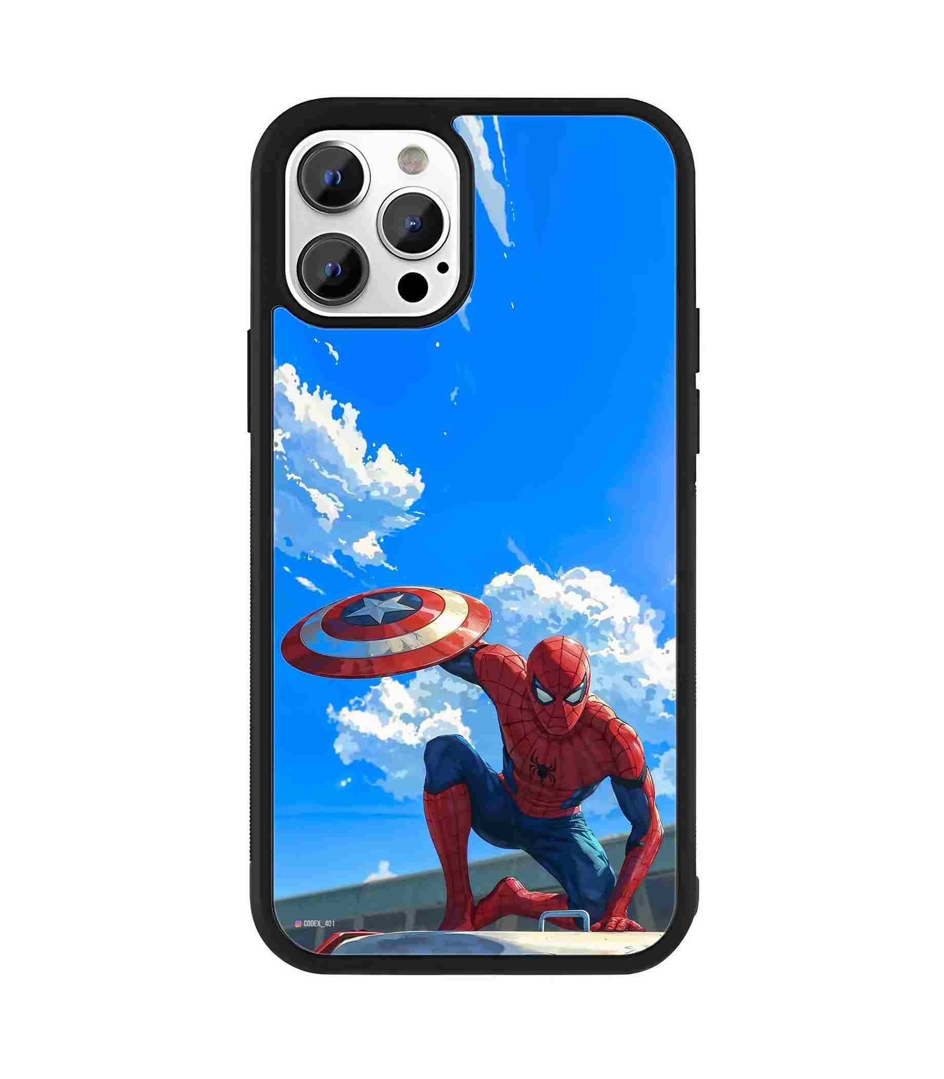 Spidey with Shield 2D Rubber Mobile Back Cover Spidey with Shield 2D Rubber Mobile Back Cover