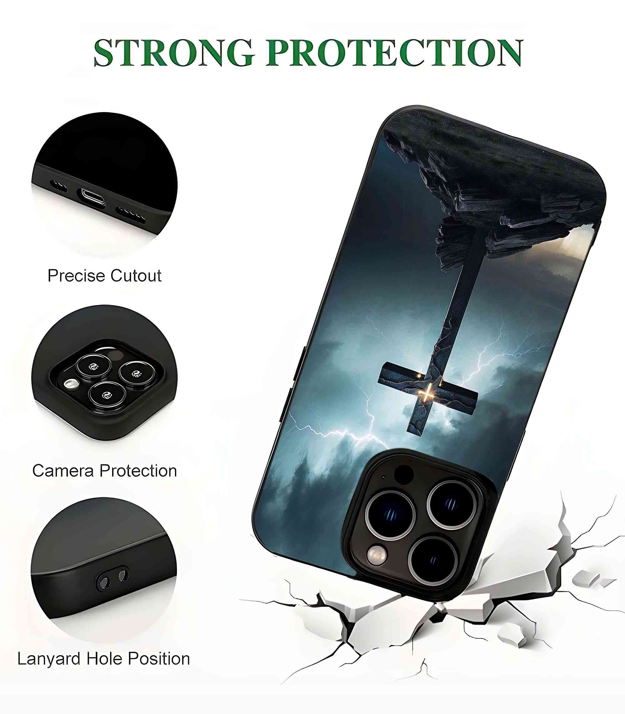 Jesus Cross 2D Rubber Mobile Back Cover Jesus Cross 2D Rubber Mobile Back Cover