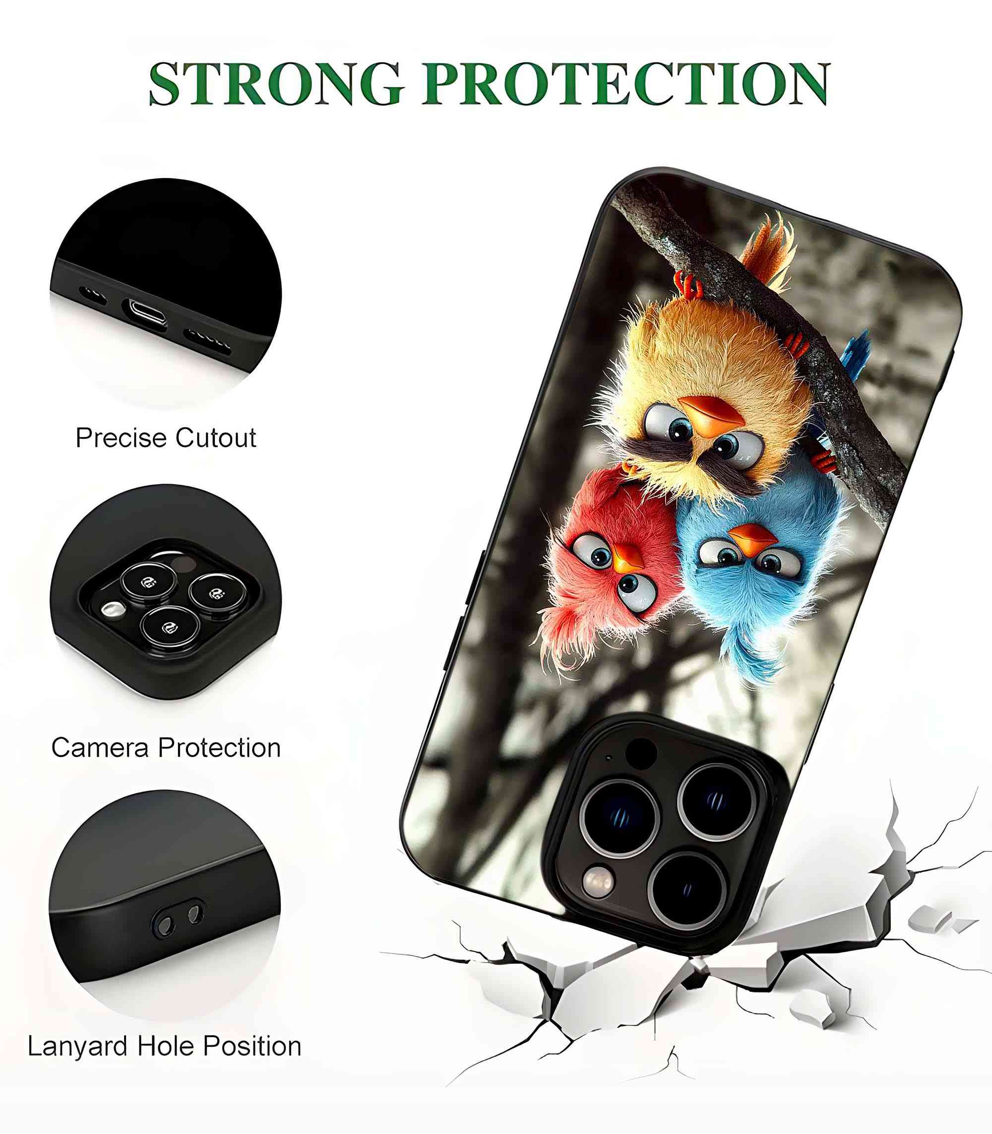 Angry Birds 2D Rubber Mobile Back Cover Angry Birds 2D Rubber Mobile Back Cover