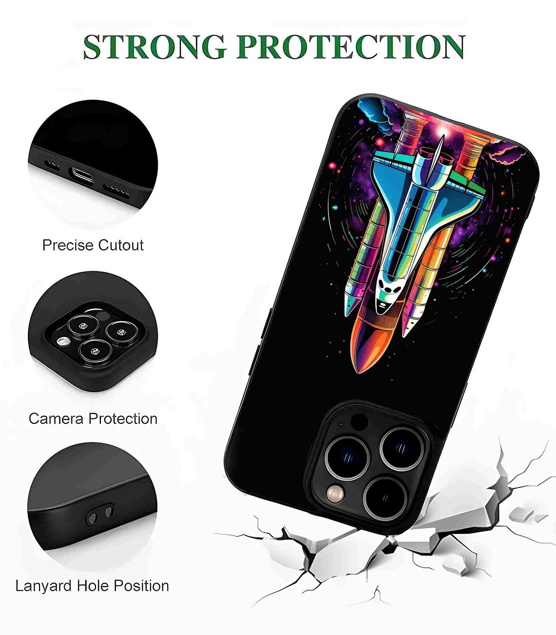 Space Shuttle 2D Rubber Mobile Back Cover Space Shuttle 2D Rubber Mobile Back Cover