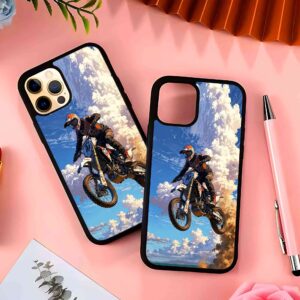 Stunt Biker 2D Rubber Mobile Back Cover