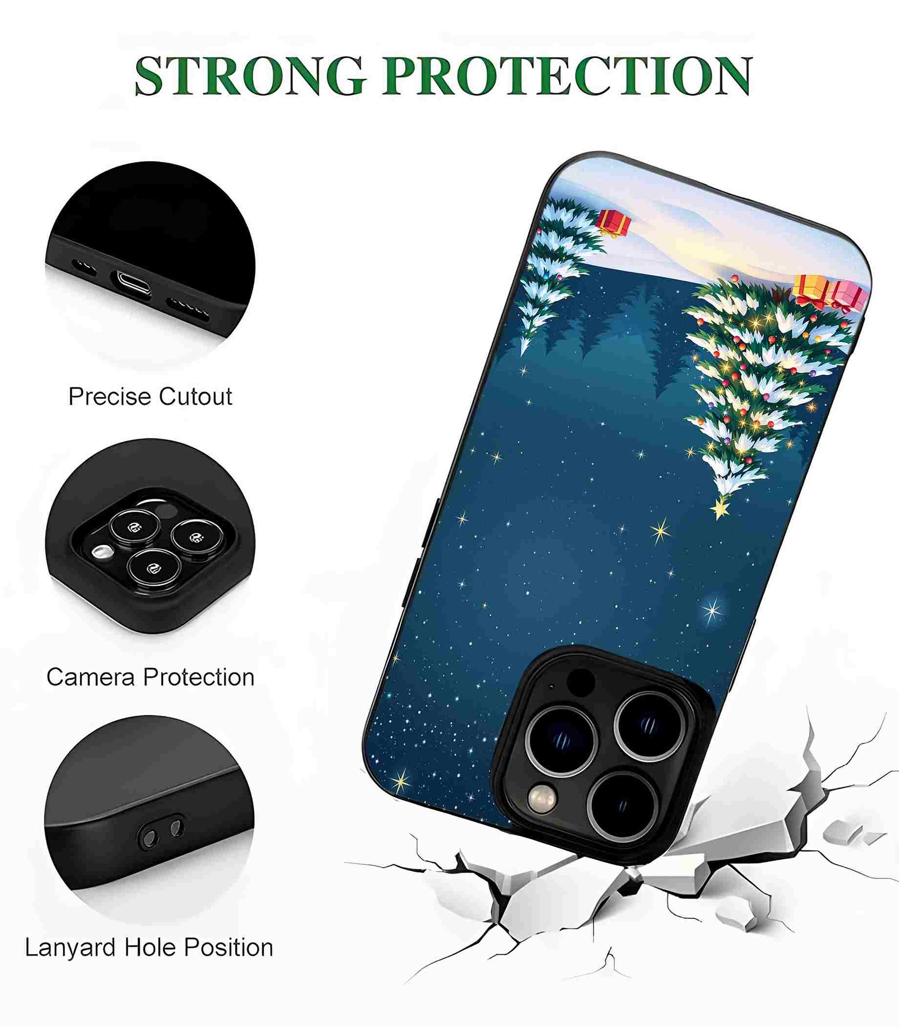 Cute Christmas 2D Rubber Mobile Back Cover #2 Cute Christmas 2D Rubber Mobile Back Cover #2