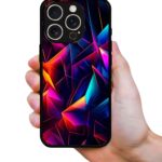 Abstract Crystals 2D Rubber Mobile Back Cover