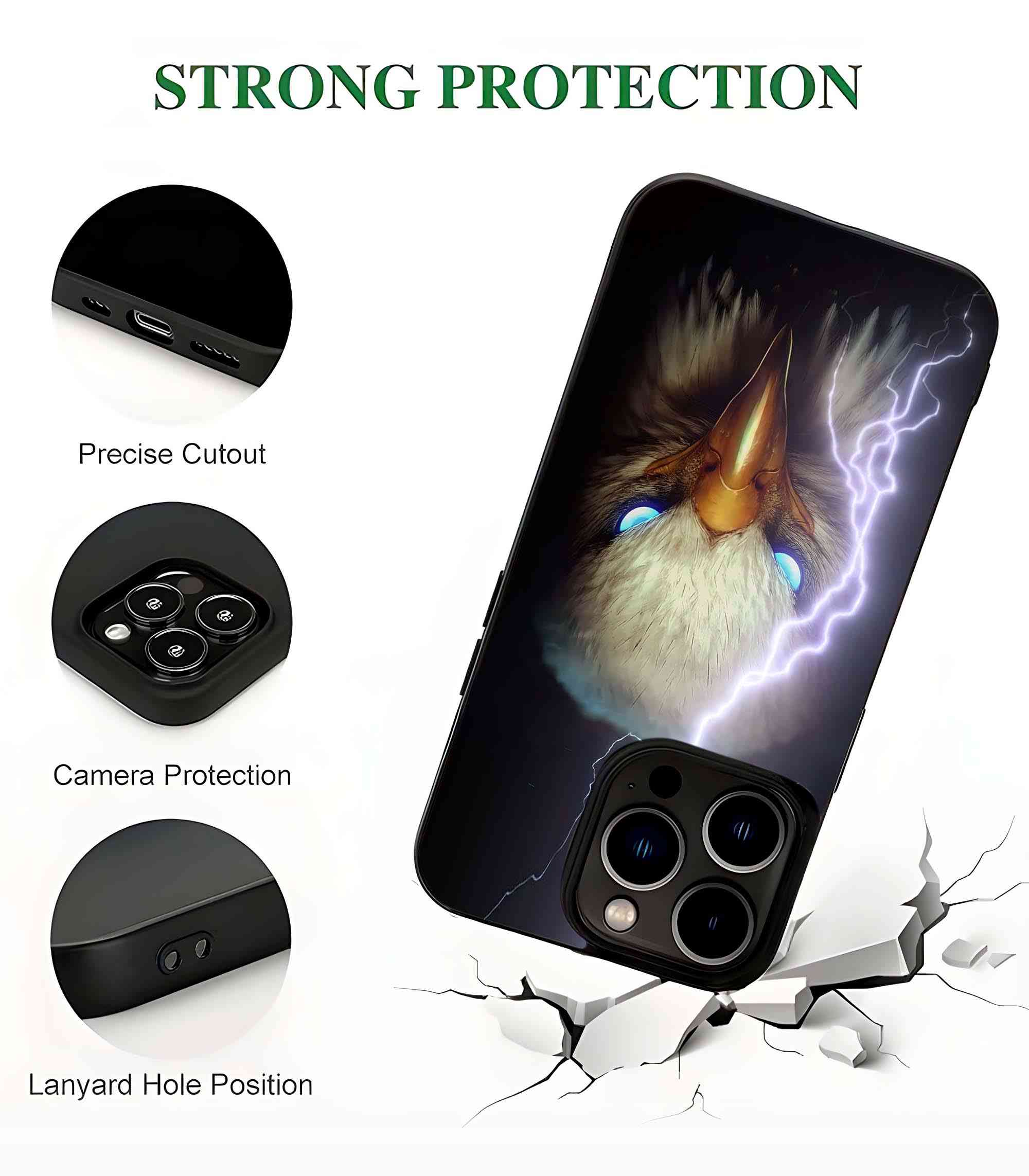 Electro Golden Eagle 2D Rubber Mobile Back Cover Electro Golden Eagle 2D Rubber Mobile Back Cover