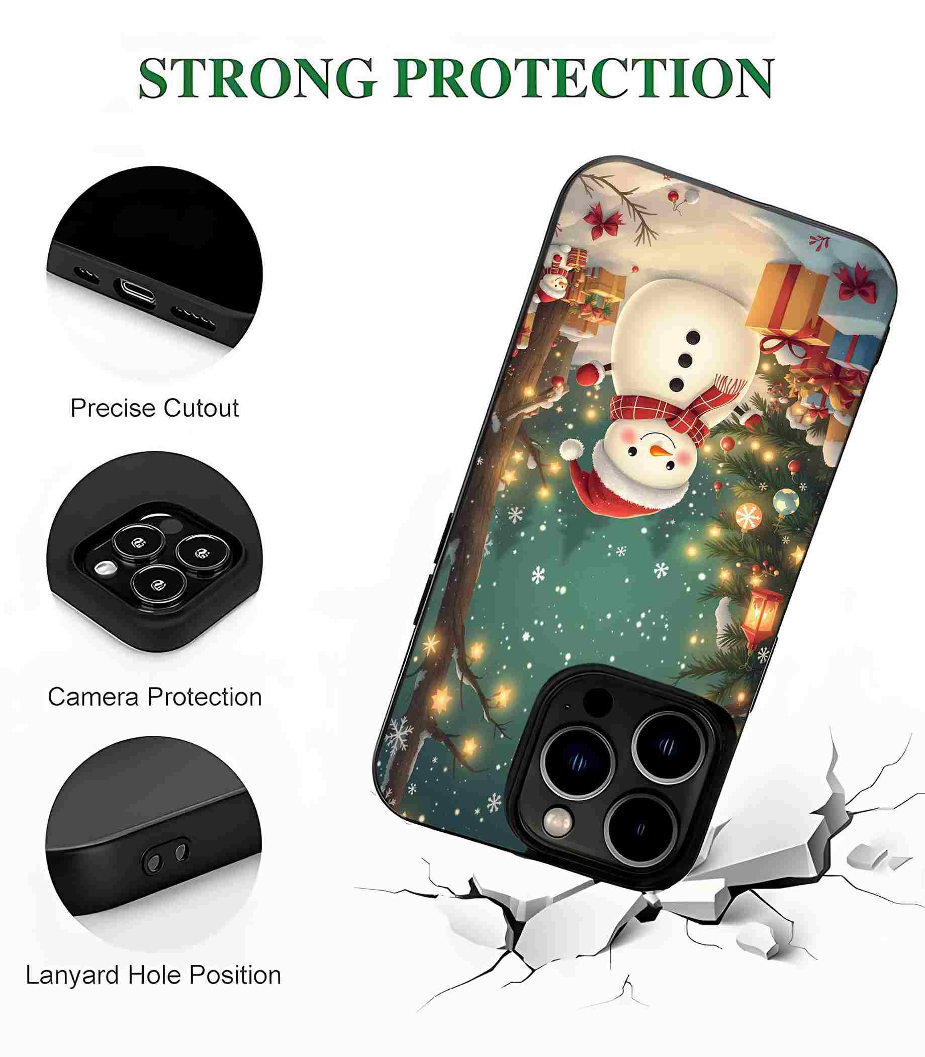 Cute Christmas 2D Rubber Mobile Back Cover #4